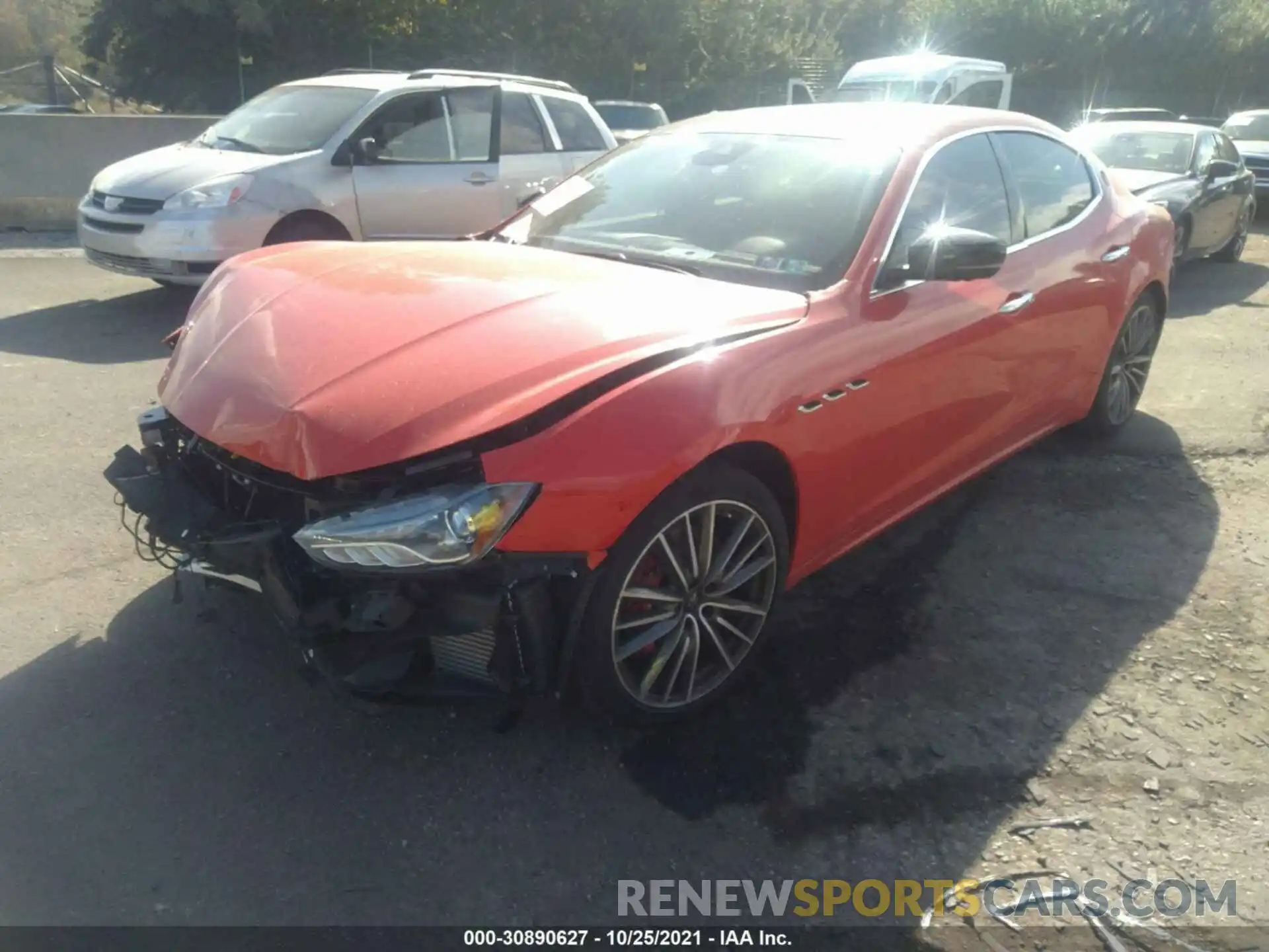 2 Photograph of a damaged car ZAM57YTA9L1356705 MASERATI GHIBLI 2020