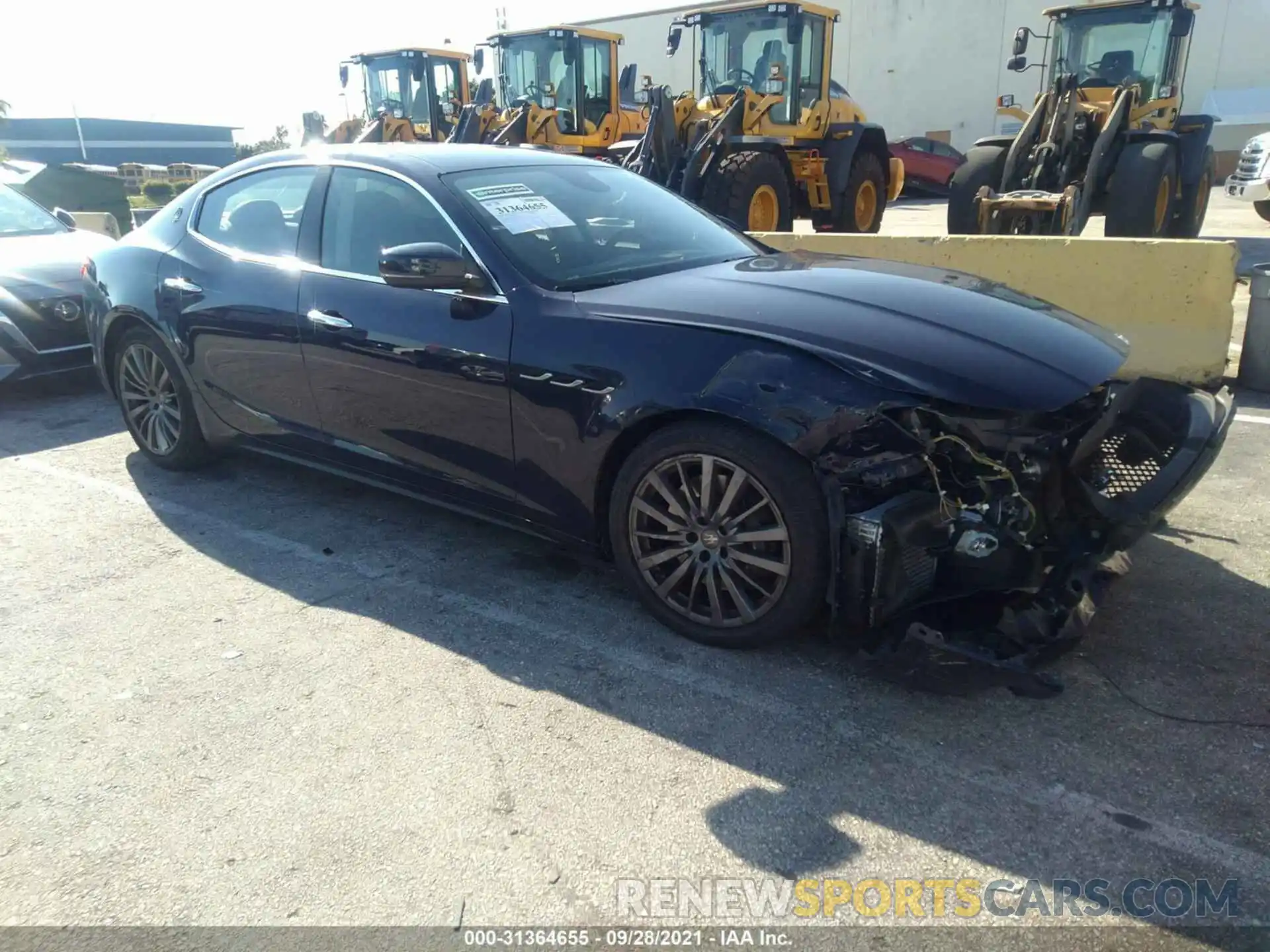 1 Photograph of a damaged car ZAM57YTAXL1344370 MASERATI GHIBLI 2020