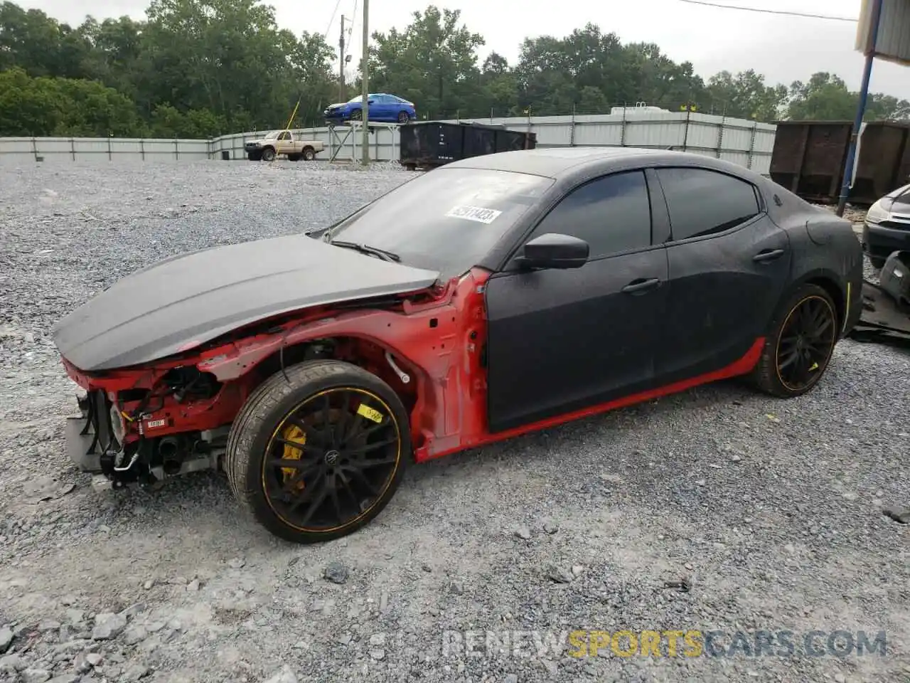 1 Photograph of a damaged car ZAM57YSS4N1382139 MASERATI GHIBLI MC 2022