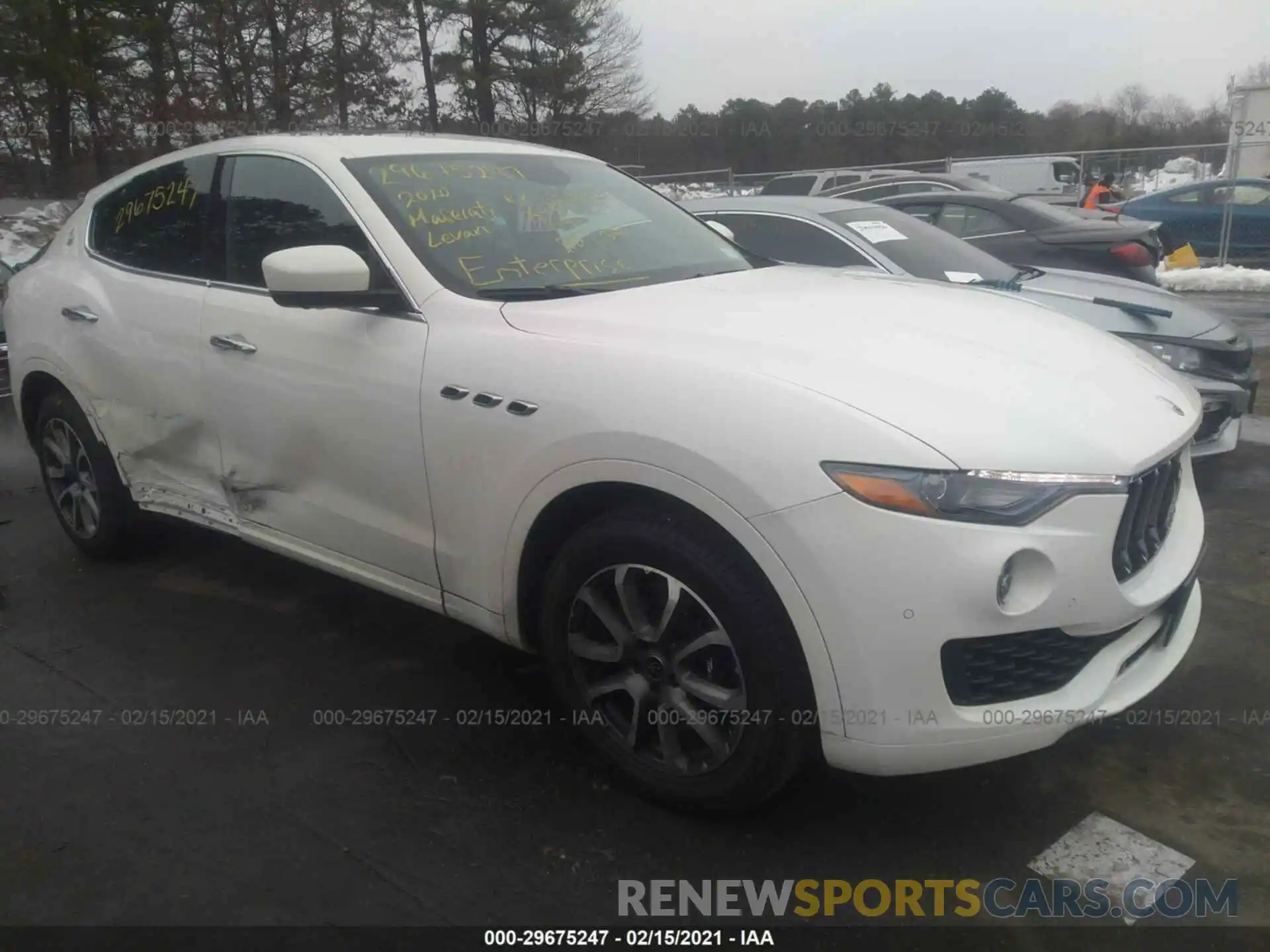 1 Photograph of a damaged car ZN661YUA5LX344717 MASERATI LEVANTE 2020