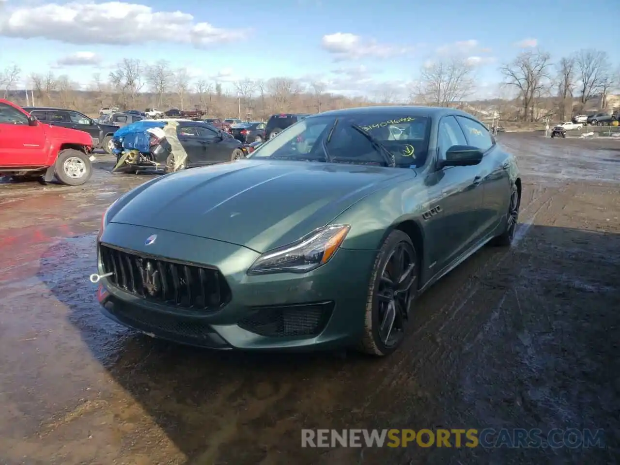 2 Photograph of a damaged car ZAM56YRS7M1359932 MASERATI QUATTROPOR 2021