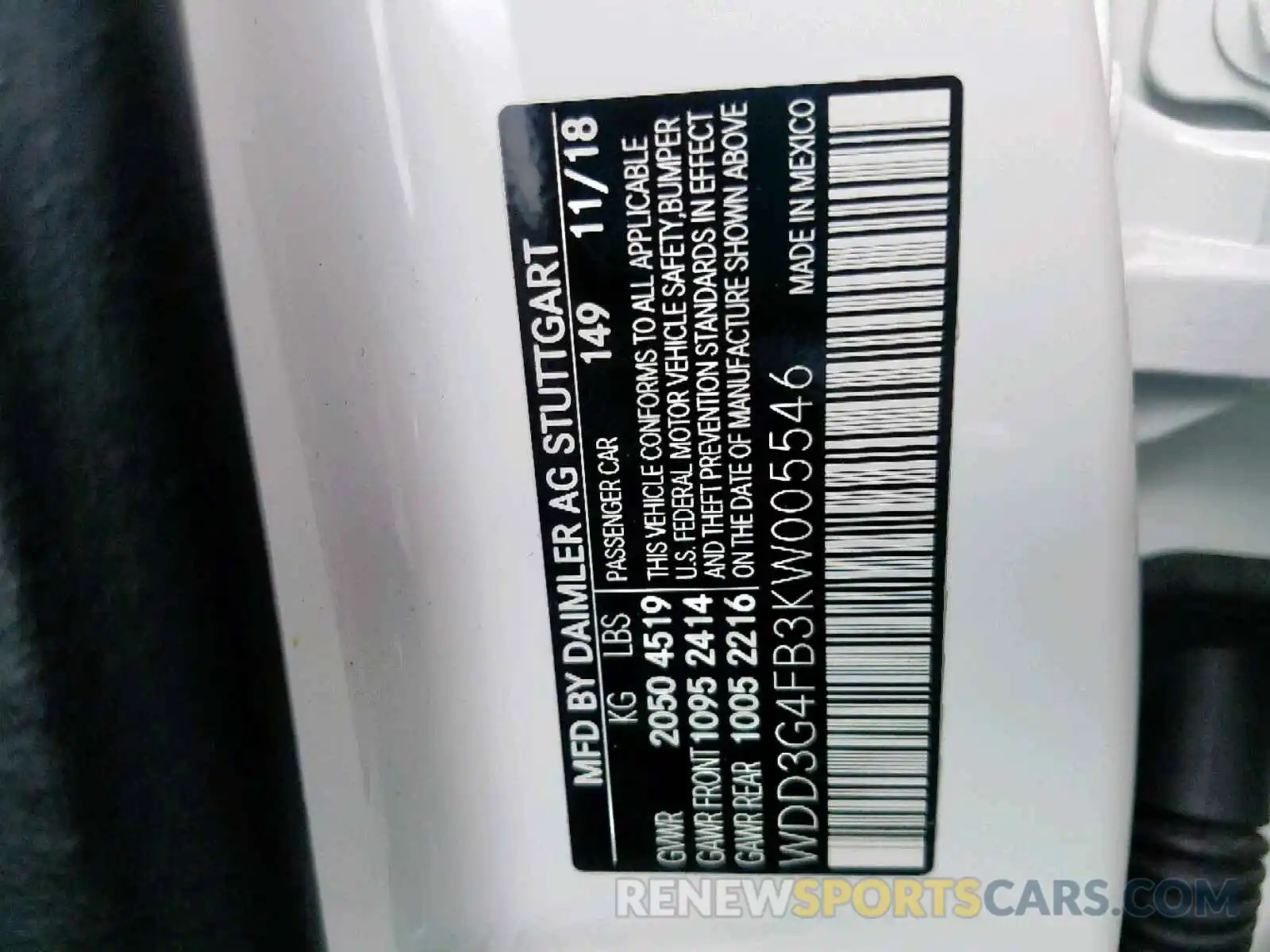 10 Photograph of a damaged car WDD3G4FB3KW005546 MERCEDES-BENZ A 220 2019