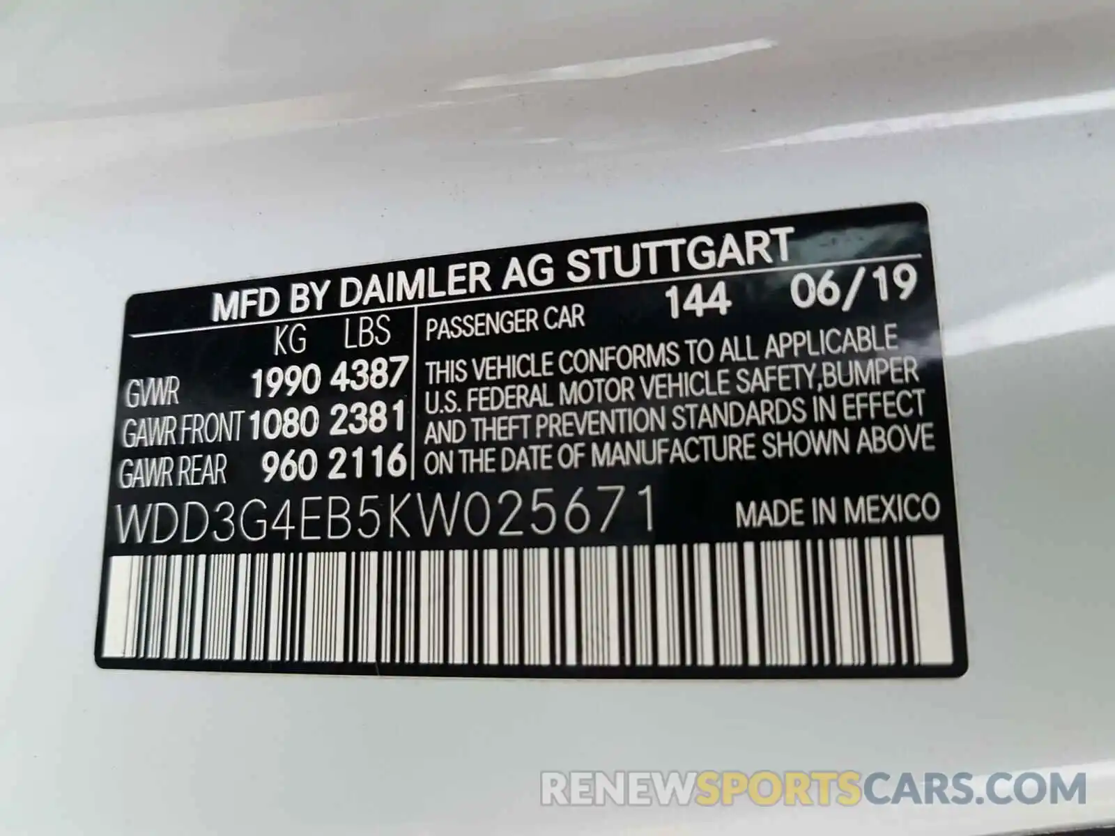 10 Photograph of a damaged car WDD3G4EB5KW025671 MERCEDES-BENZ A 220 4MAT 2019