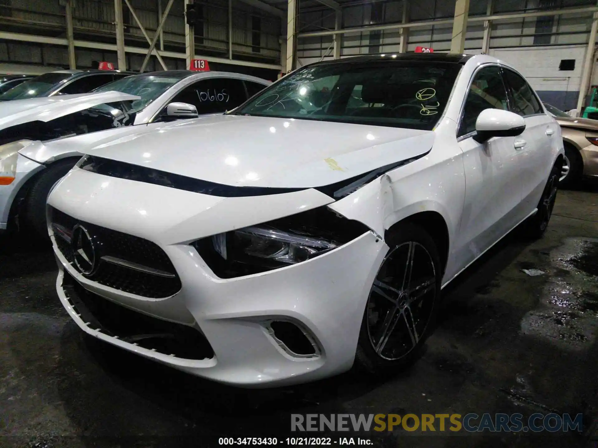 2 Photograph of a damaged car 00D3G4EB3KW020629 MERCEDES-BENZ A-CLASS 2019