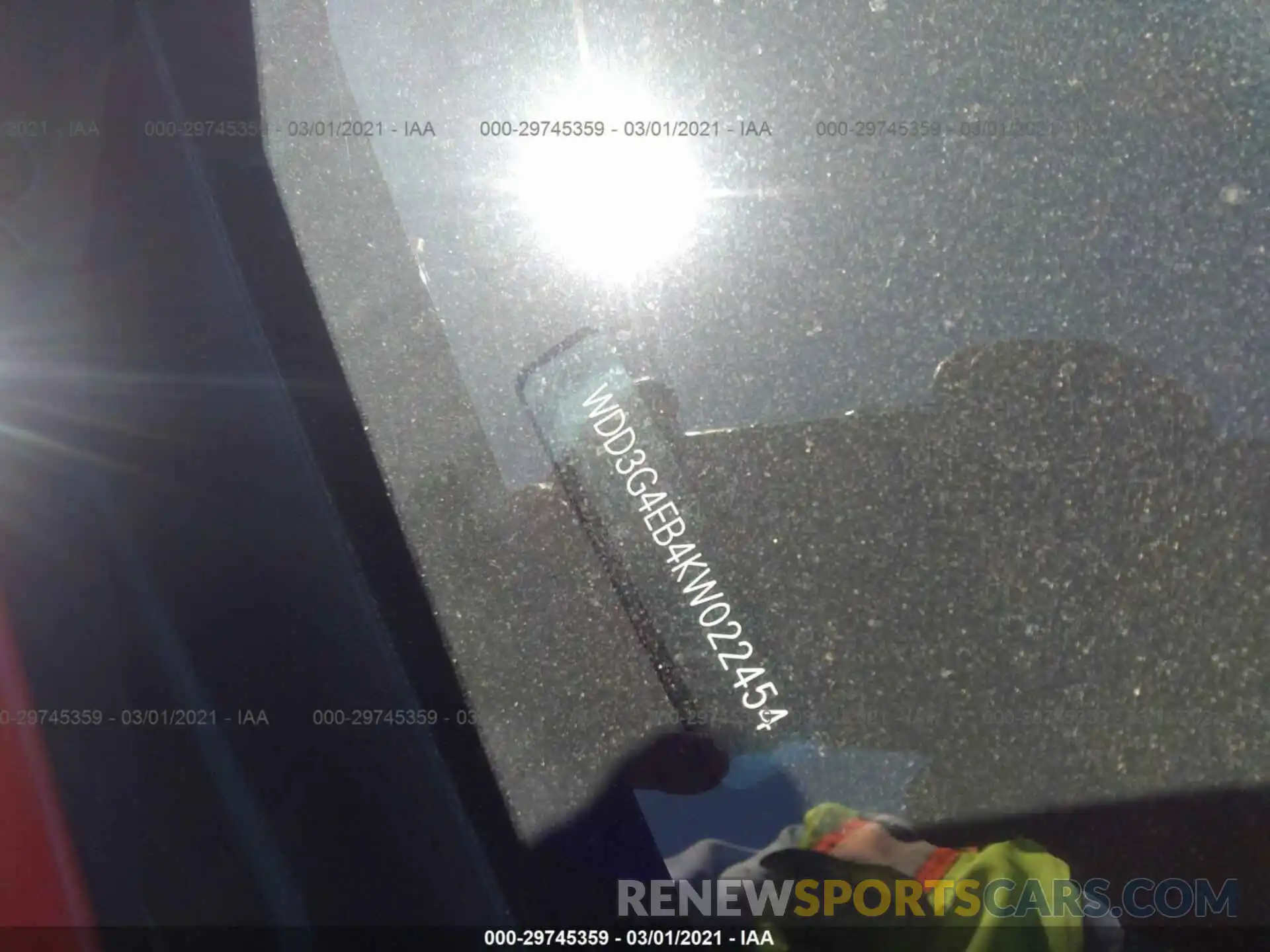 9 Photograph of a damaged car WDD3G4EB4KW022454 MERCEDES-BENZ A-CLASS 2019