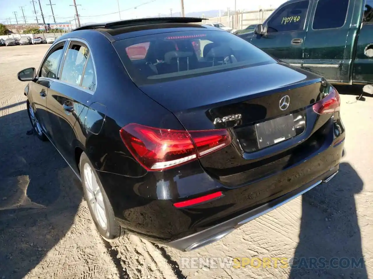 3 Photograph of a damaged car WDD3G4EB9KW025902 MERCEDES-BENZ A-CLASS 2019