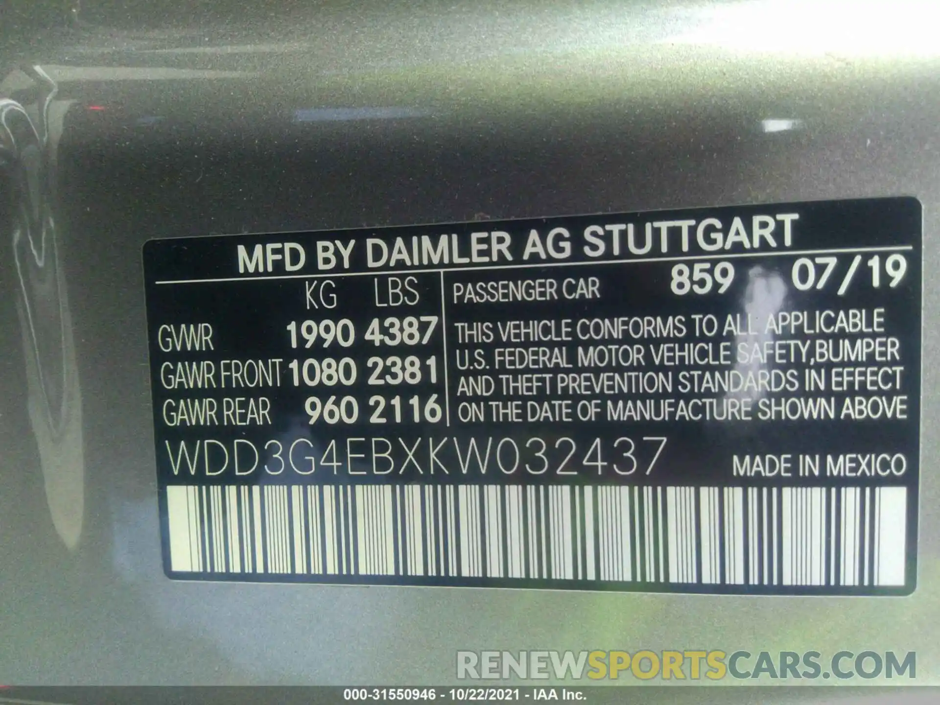 9 Photograph of a damaged car WDD3G4EBXKW032437 MERCEDES-BENZ A-CLASS 2019