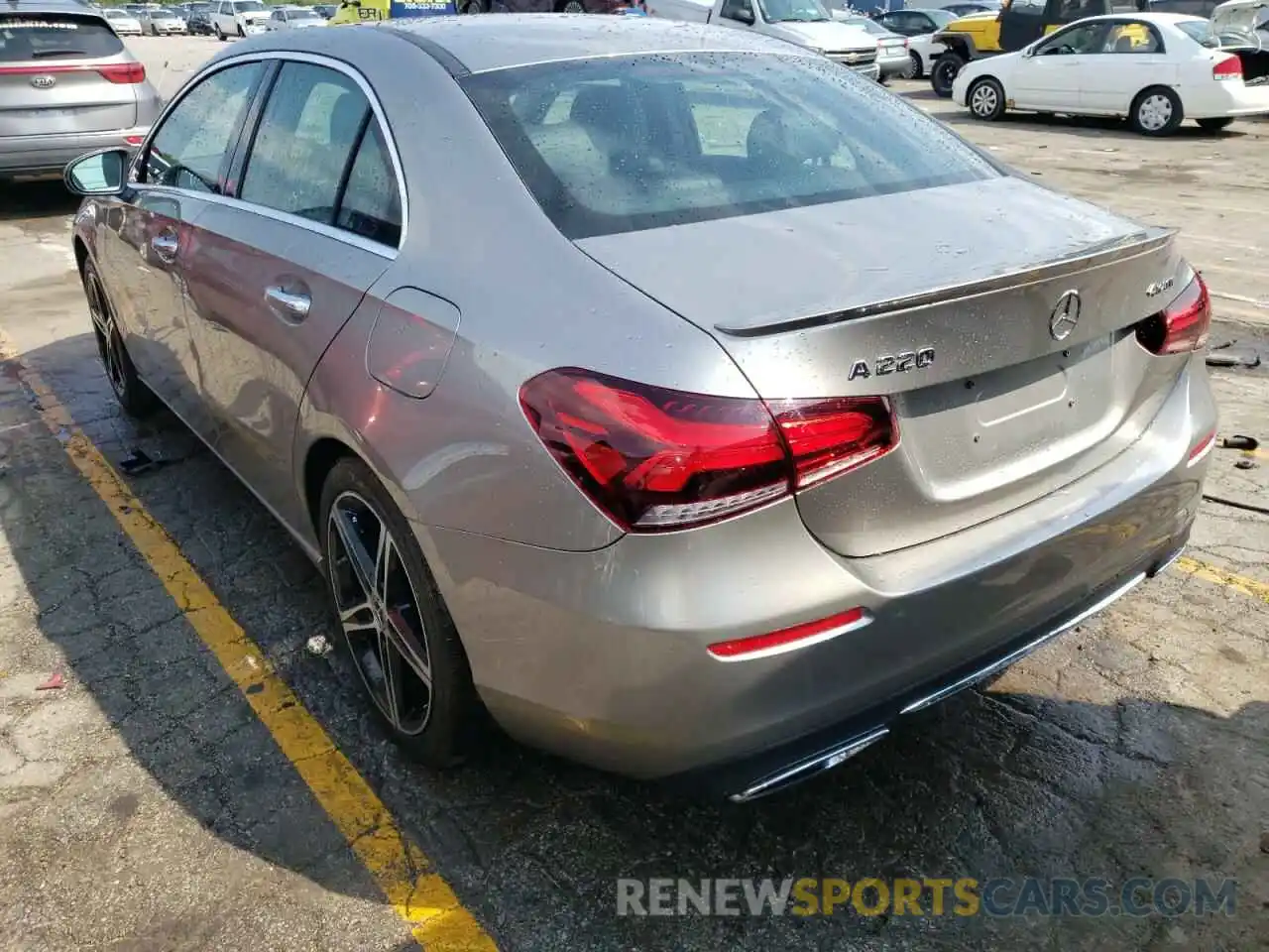 3 Photograph of a damaged car WDD3G4FB2KW025240 MERCEDES-BENZ A-CLASS 2019