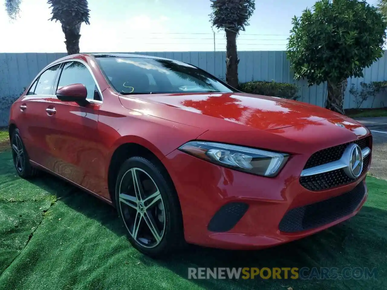 1 Photograph of a damaged car WDD3G4FB4KW020640 MERCEDES-BENZ A-CLASS 2019