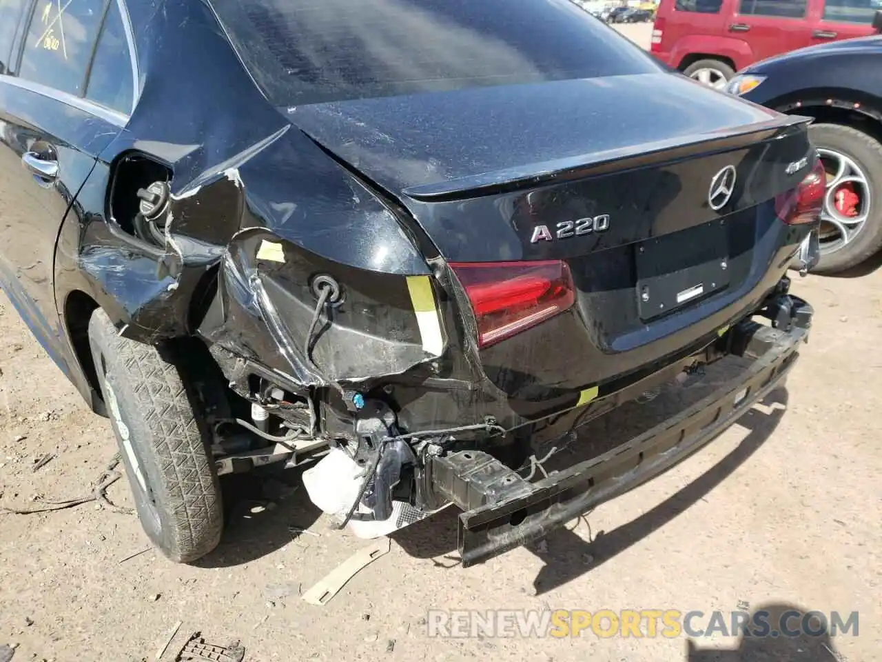 9 Photograph of a damaged car WDD3G4FB7KW013391 MERCEDES-BENZ A-CLASS 2019