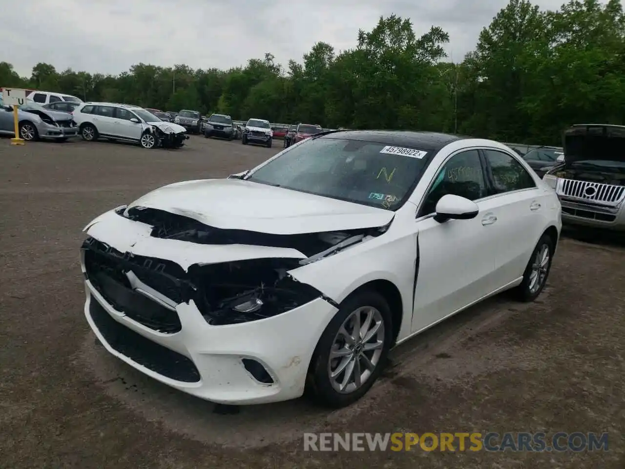 2 Photograph of a damaged car WDD3G4FB8KW023833 MERCEDES-BENZ A-CLASS 2019