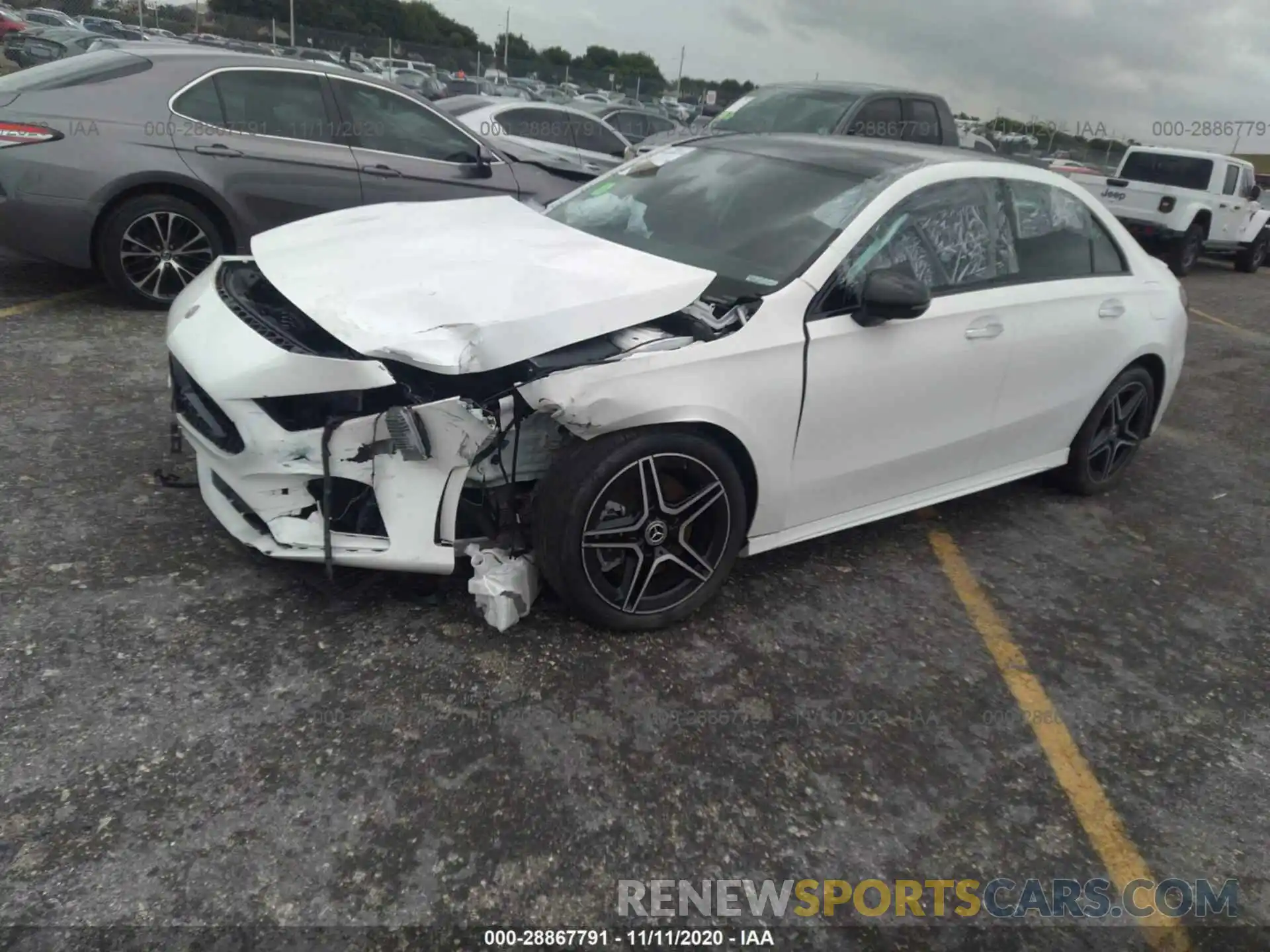 2 Photograph of a damaged car W1K3G4EB0LJ207874 MERCEDES-BENZ A-CLASS 2020