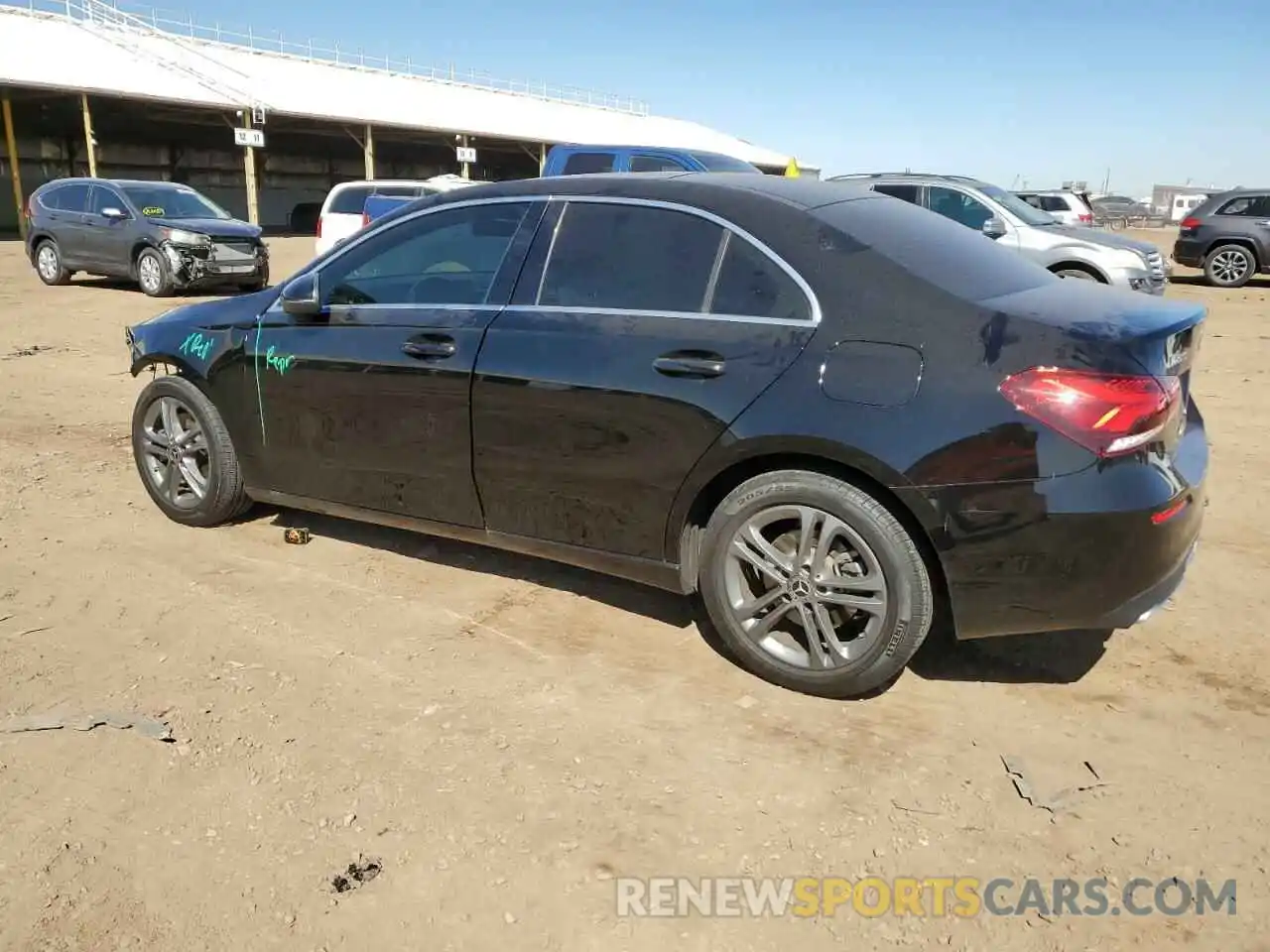 2 Photograph of a damaged car W1K3G4EB0LJ208393 MERCEDES-BENZ A-CLASS 2020