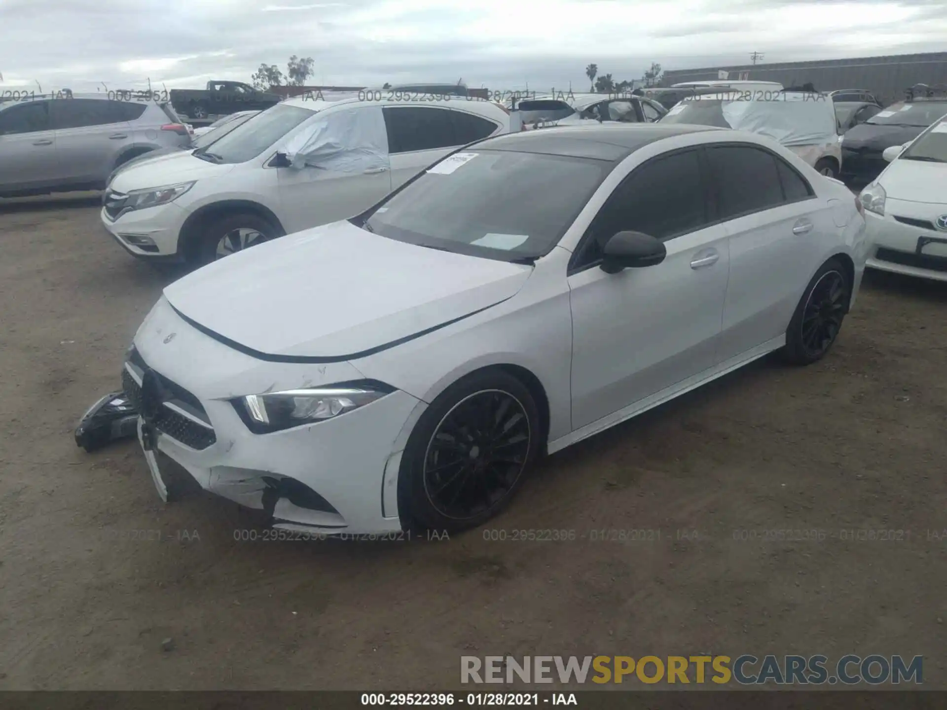 2 Photograph of a damaged car W1K3G4EB0LJ211990 MERCEDES-BENZ A-CLASS 2020