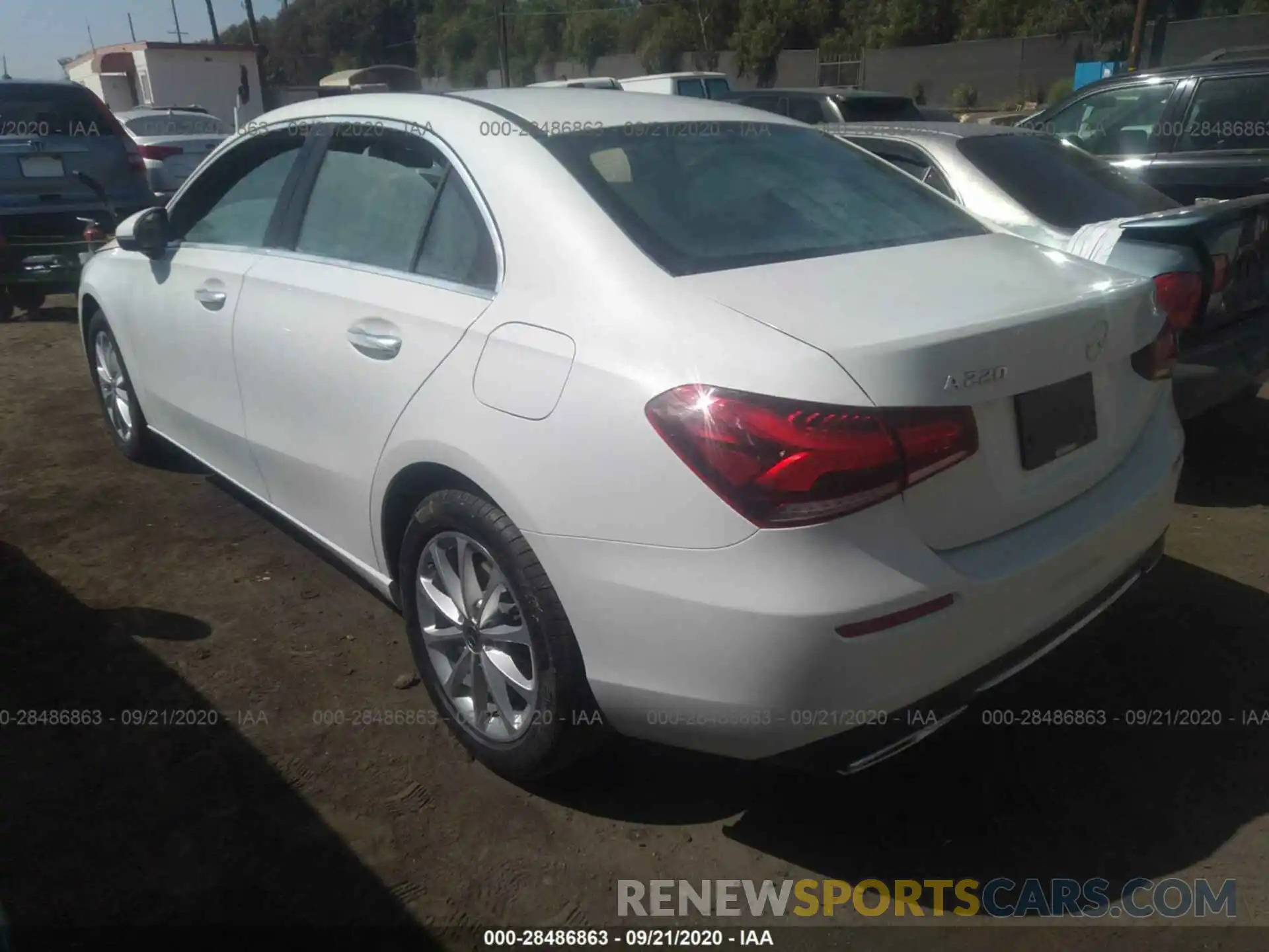 3 Photograph of a damaged car W1K3G4EB0LW044324 MERCEDES-BENZ A-CLASS 2020