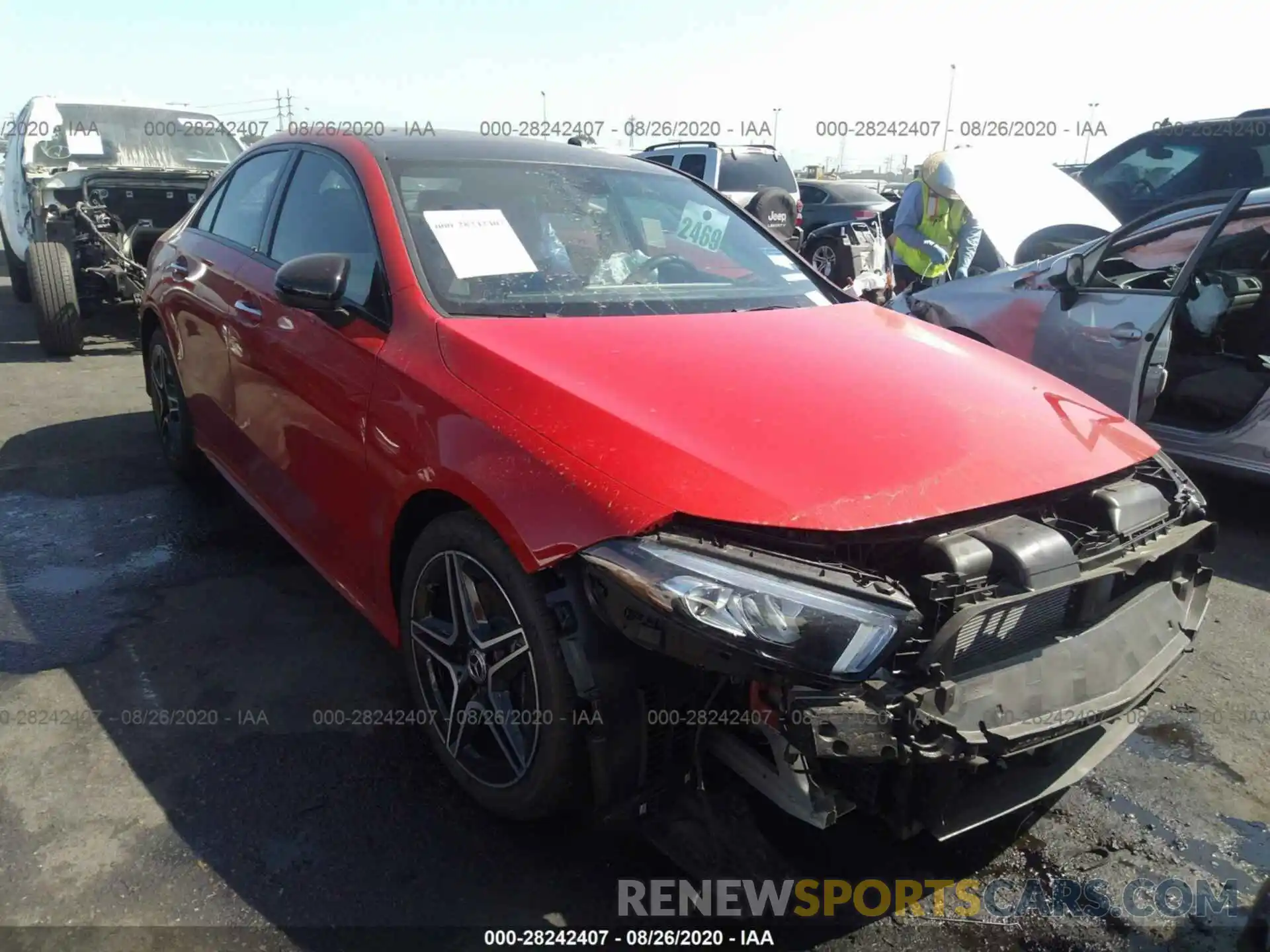 1 Photograph of a damaged car W1K3G4EB0LW045411 MERCEDES-BENZ A-CLASS 2020