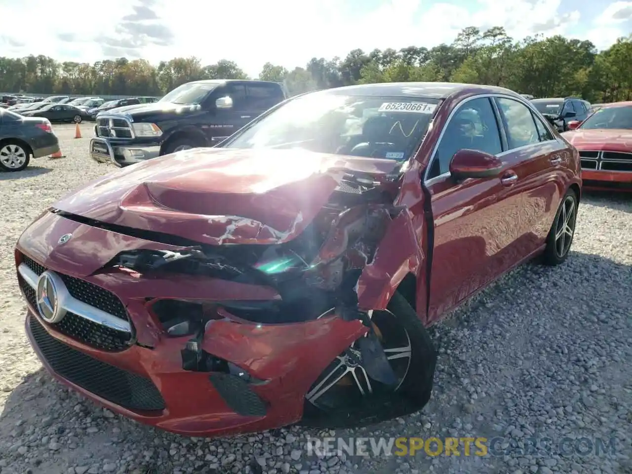 2 Photograph of a damaged car W1K3G4EB1LJ214848 MERCEDES-BENZ A-CLASS 2020