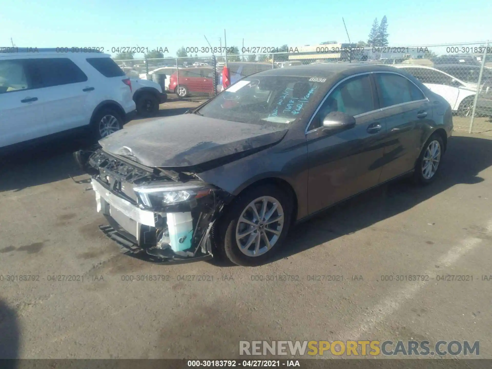 2 Photograph of a damaged car W1K3G4EB1LW045319 MERCEDES-BENZ A-CLASS 2020