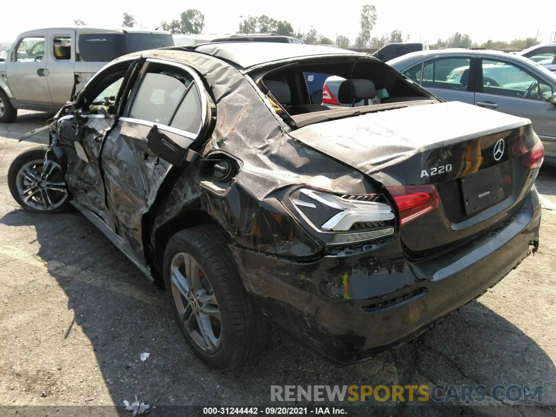 3 Photograph of a damaged car W1K3G4EB2LJ204653 MERCEDES-BENZ A-CLASS 2020