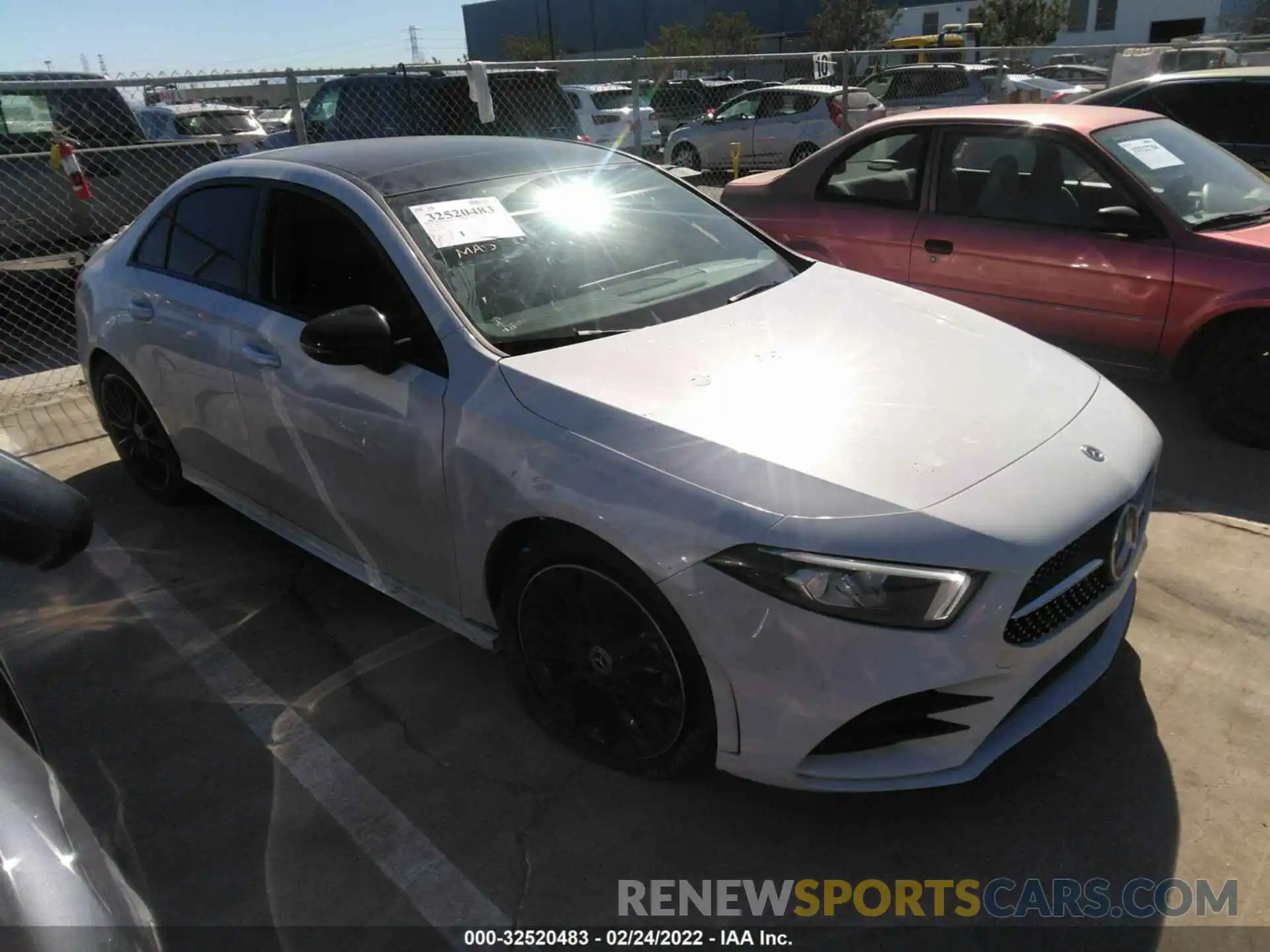 1 Photograph of a damaged car W1K3G4EB2LJ233165 MERCEDES-BENZ A-CLASS 2020