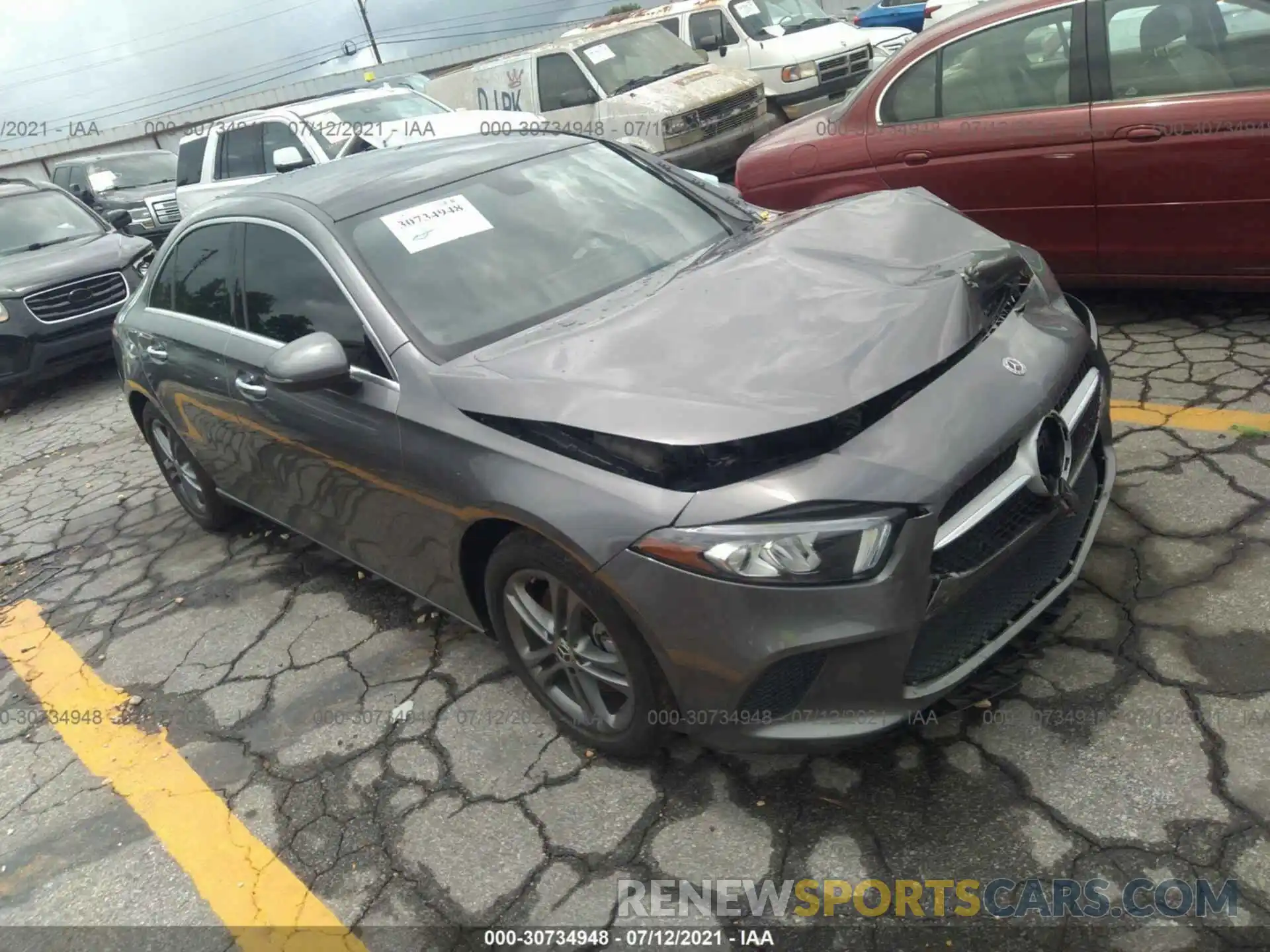 1 Photograph of a damaged car W1K3G4EB3LJ206587 MERCEDES-BENZ A-CLASS 2020