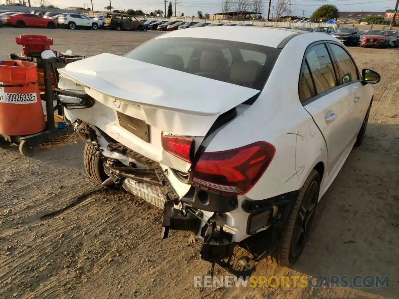 4 Photograph of a damaged car W1K3G4EB3LJ234065 MERCEDES-BENZ A-CLASS 2020