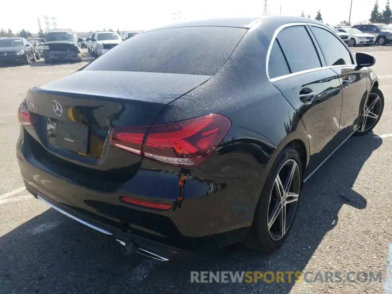 4 Photograph of a damaged car W1K3G4EB4LJ207375 MERCEDES-BENZ A-CLASS 2020