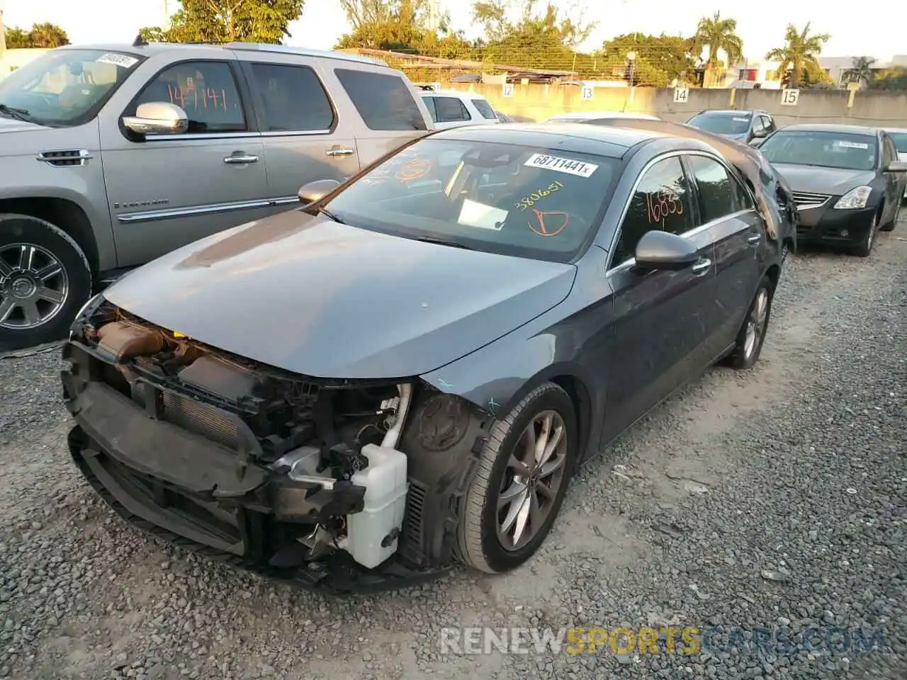 2 Photograph of a damaged car W1K3G4EB5LW043265 MERCEDES-BENZ A-CLASS 2020