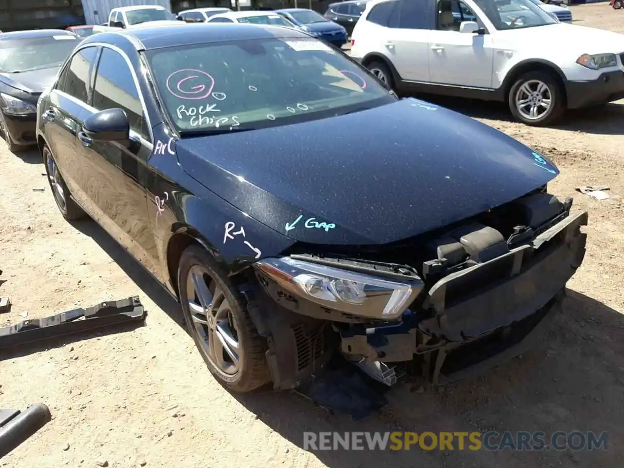 1 Photograph of a damaged car W1K3G4EB6LJ222458 MERCEDES-BENZ A-CLASS 2020