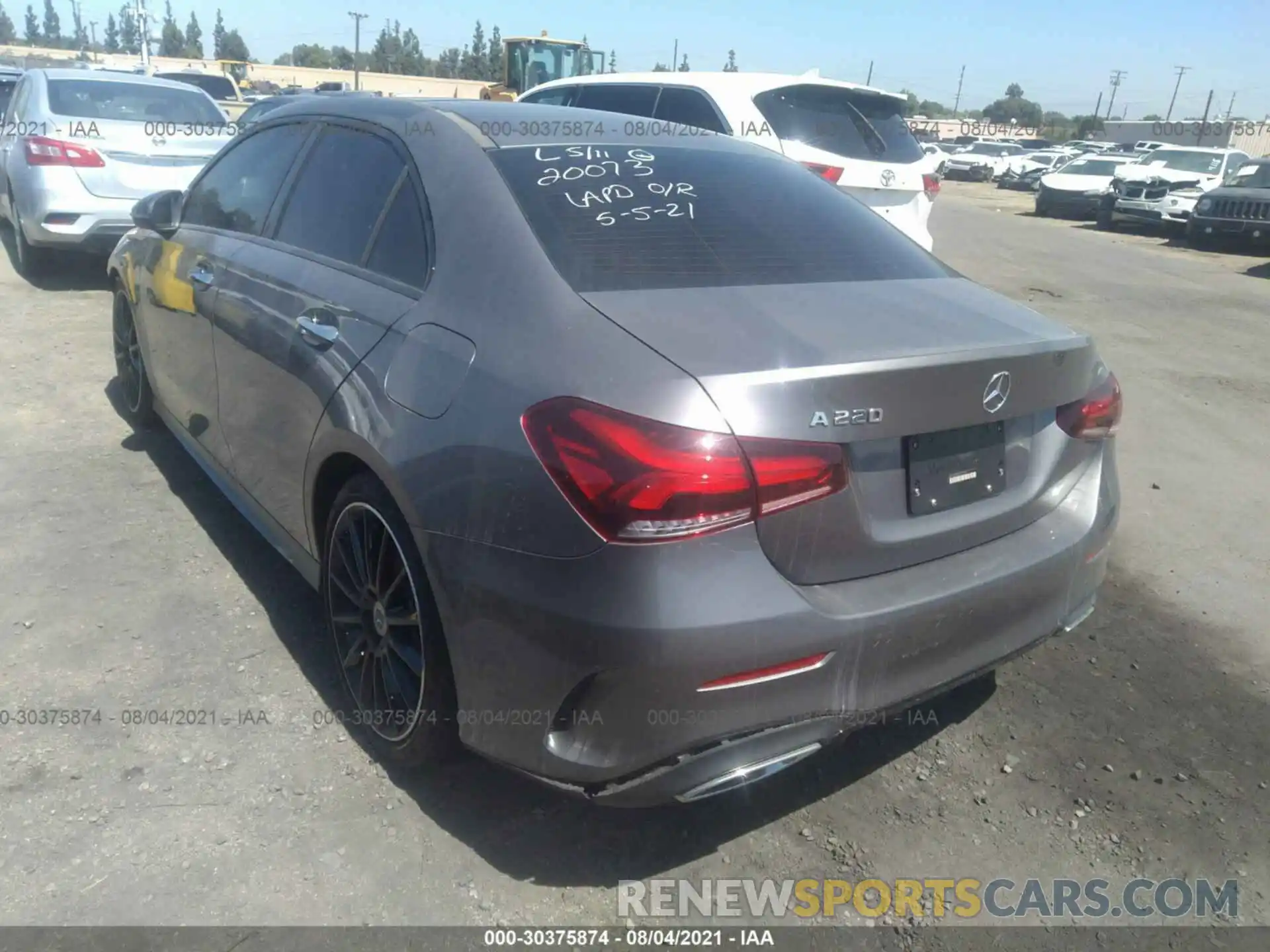 3 Photograph of a damaged car W1K3G4EB7LJ217379 MERCEDES-BENZ A-CLASS 2020