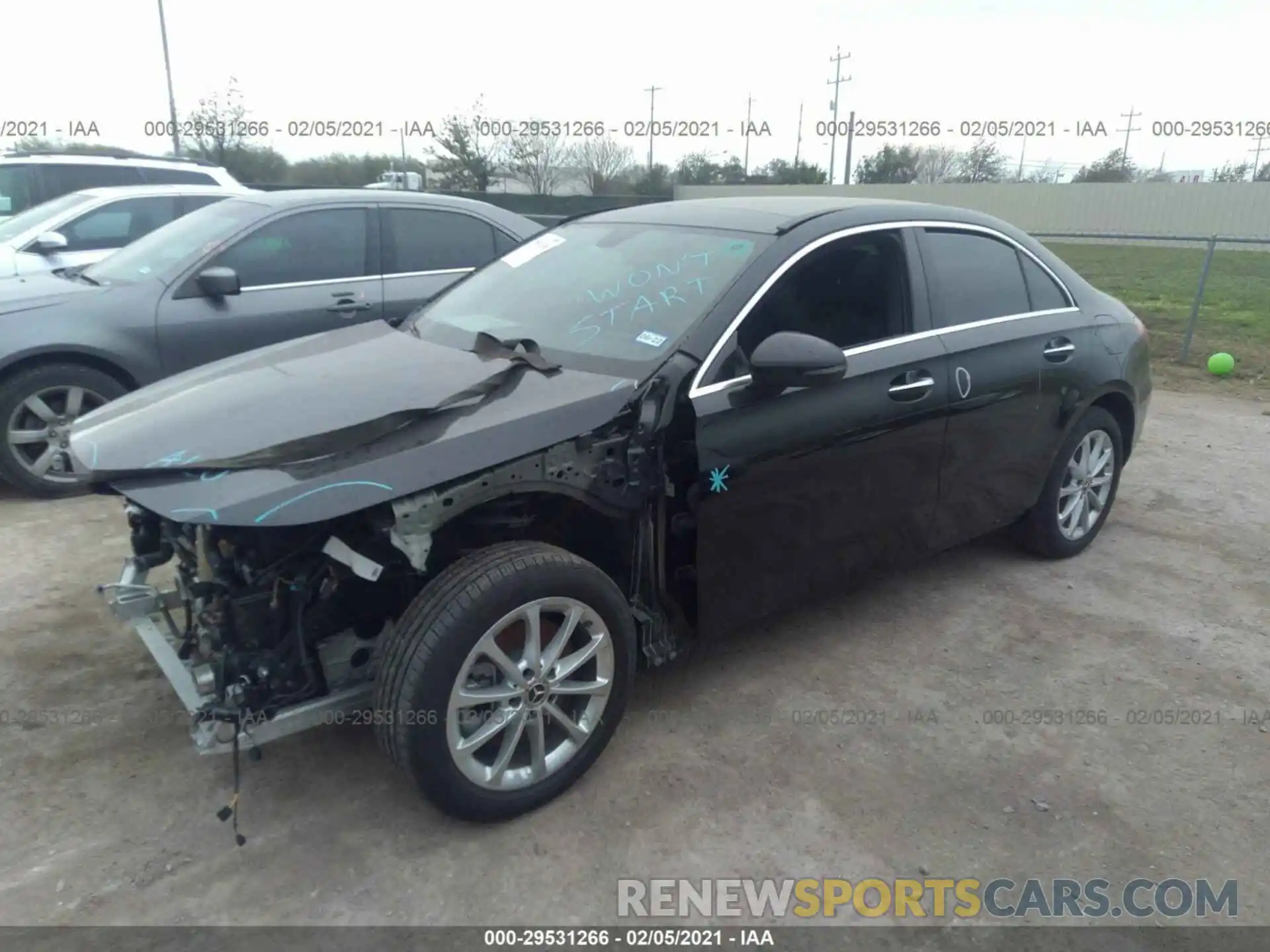 2 Photograph of a damaged car W1K3G4EB7LJ229824 MERCEDES-BENZ A-CLASS 2020