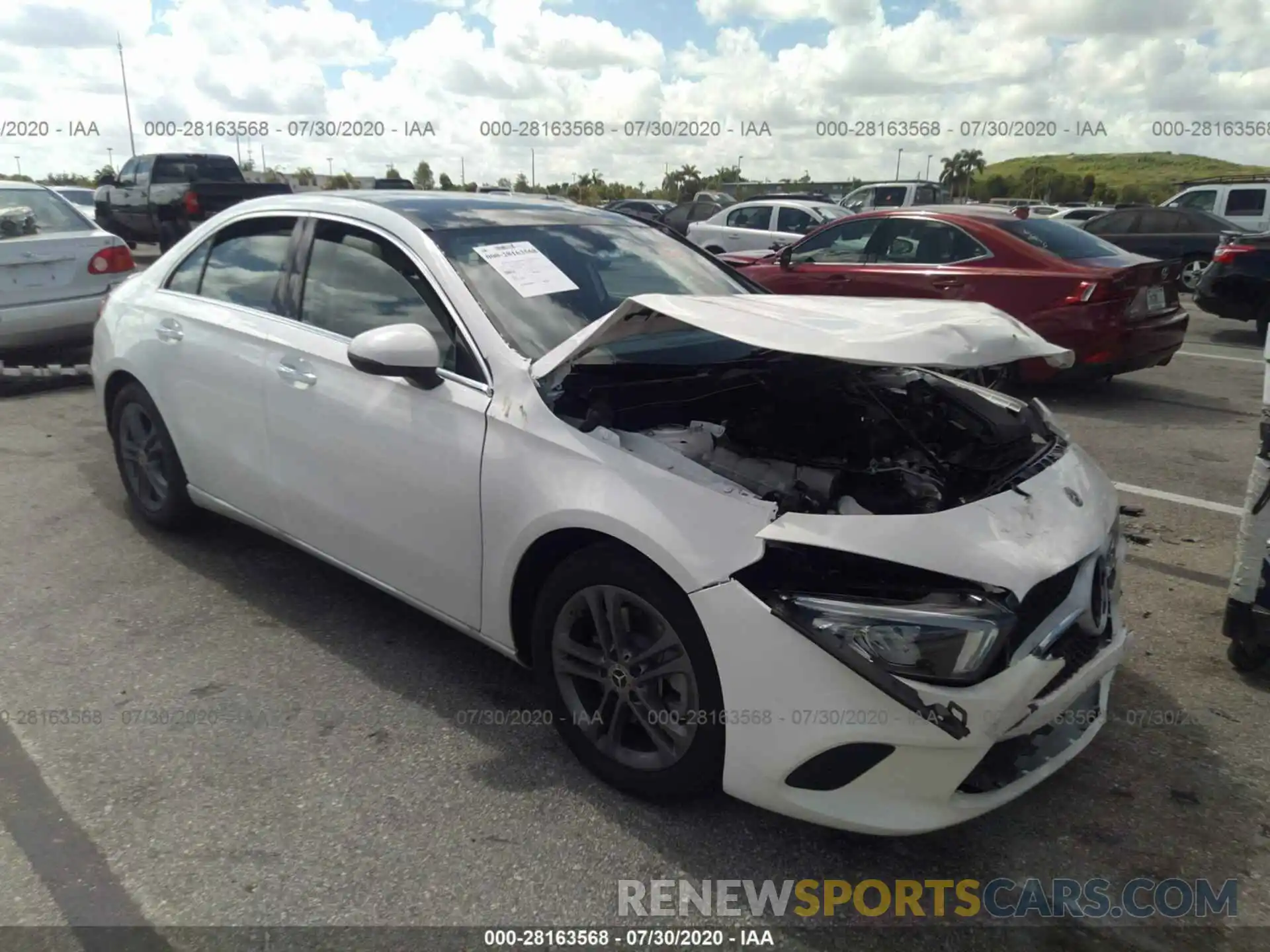 1 Photograph of a damaged car W1K3G4EB8LJ233834 MERCEDES-BENZ A-CLASS 2020