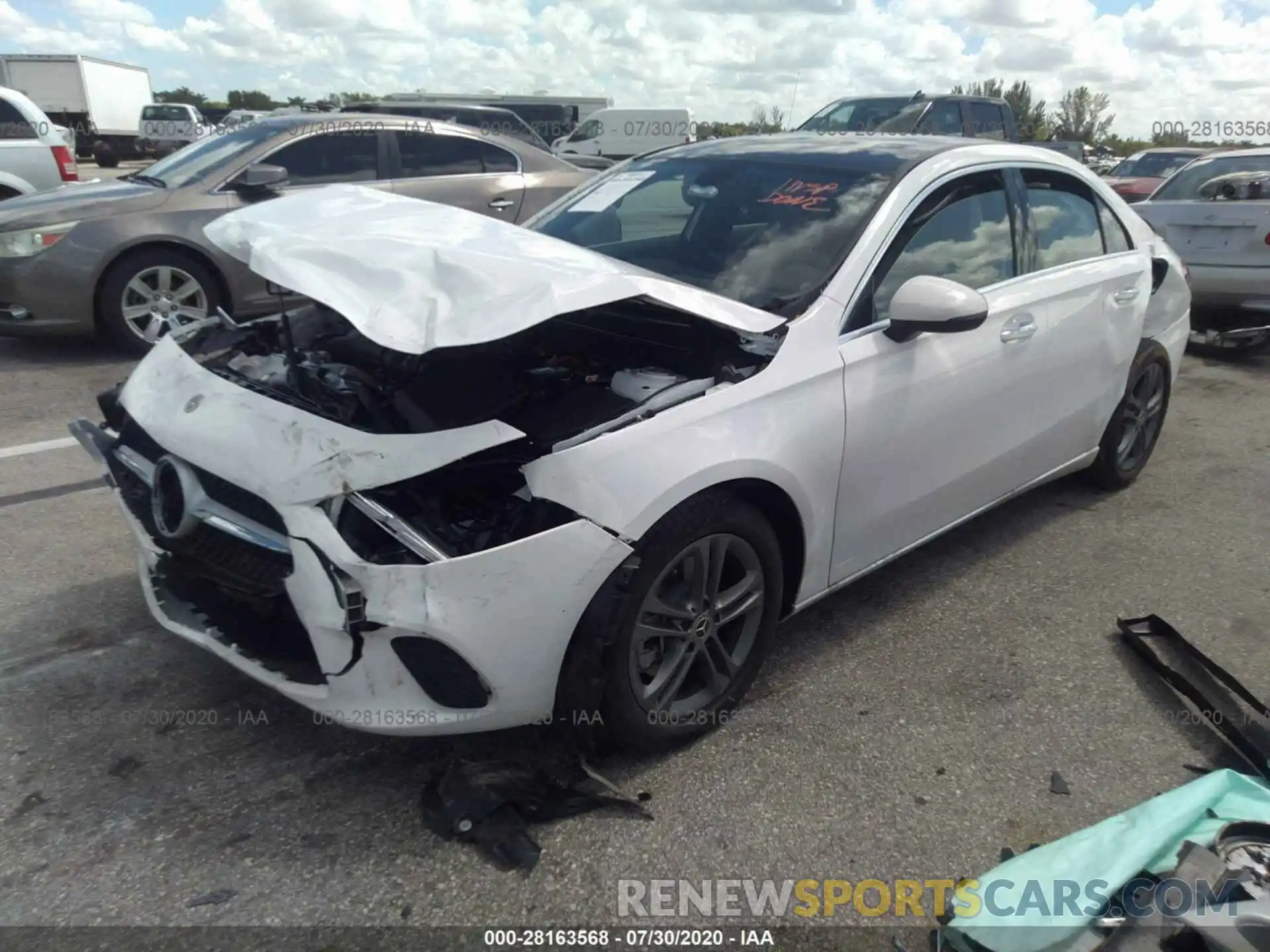 2 Photograph of a damaged car W1K3G4EB8LJ233834 MERCEDES-BENZ A-CLASS 2020