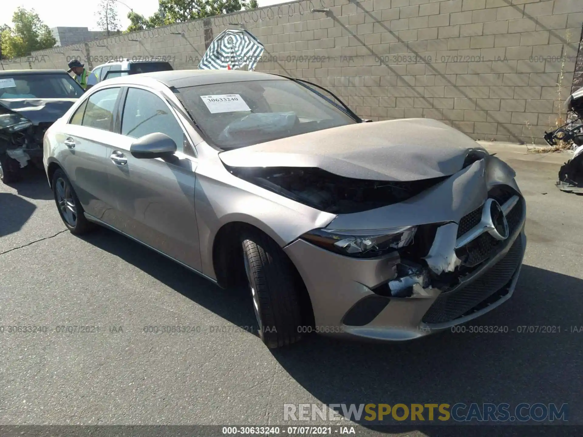 1 Photograph of a damaged car W1K3G4EB8LJ237964 MERCEDES-BENZ A-CLASS 2020