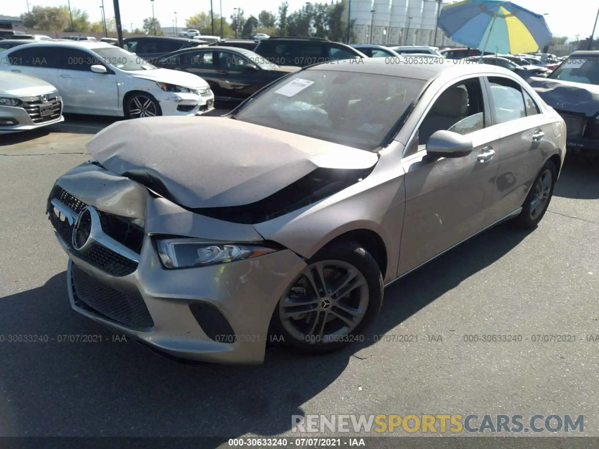 2 Photograph of a damaged car W1K3G4EB8LJ237964 MERCEDES-BENZ A-CLASS 2020