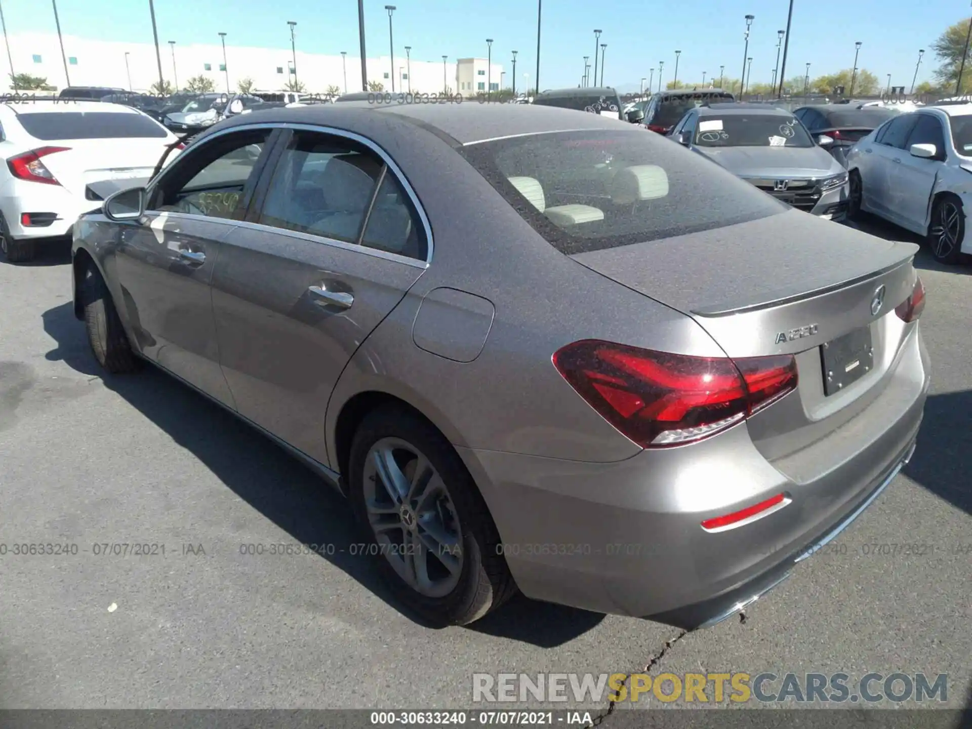 3 Photograph of a damaged car W1K3G4EB8LJ237964 MERCEDES-BENZ A-CLASS 2020