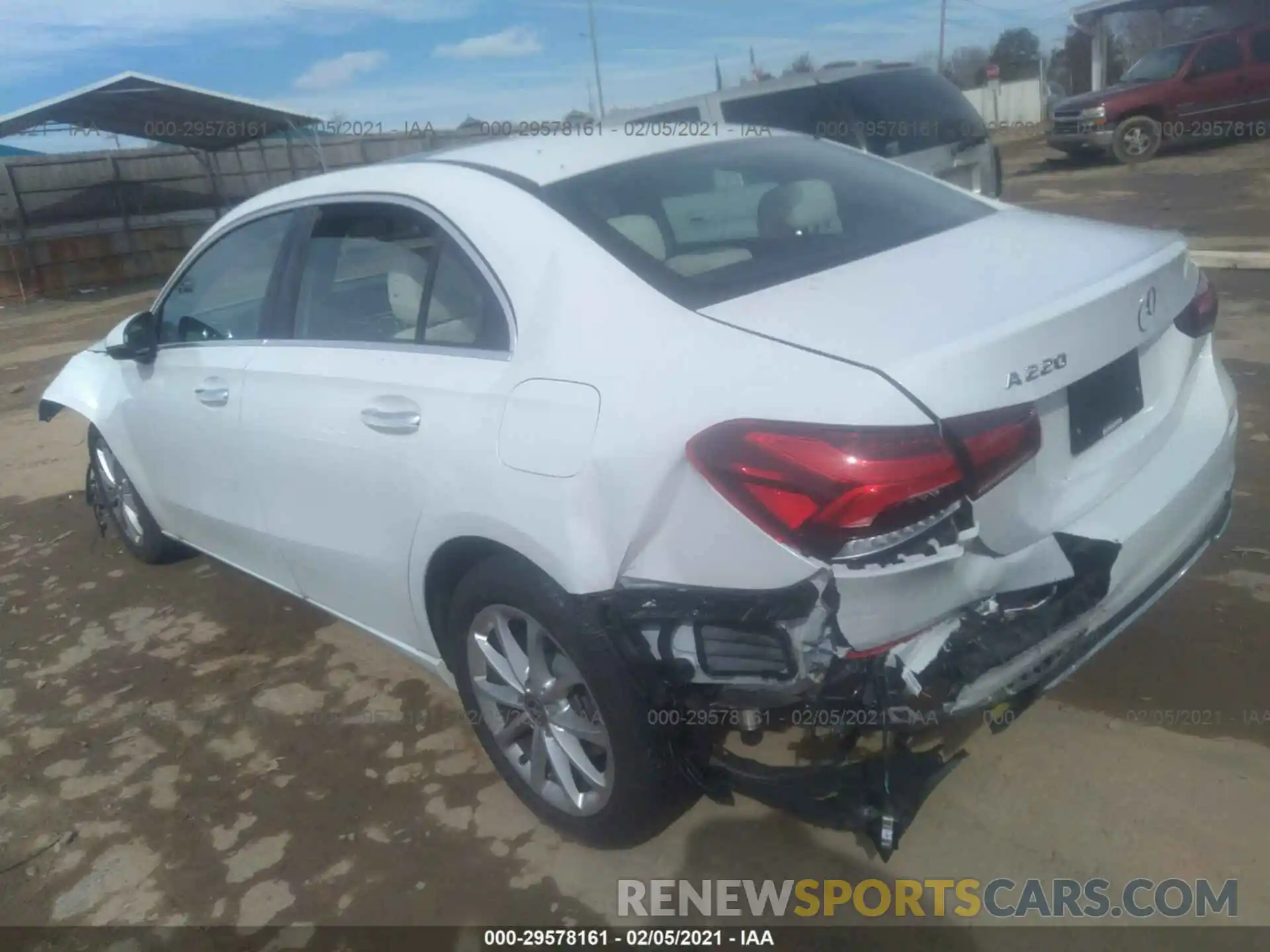 3 Photograph of a damaged car W1K3G4EB8LW043633 MERCEDES-BENZ A-CLASS 2020