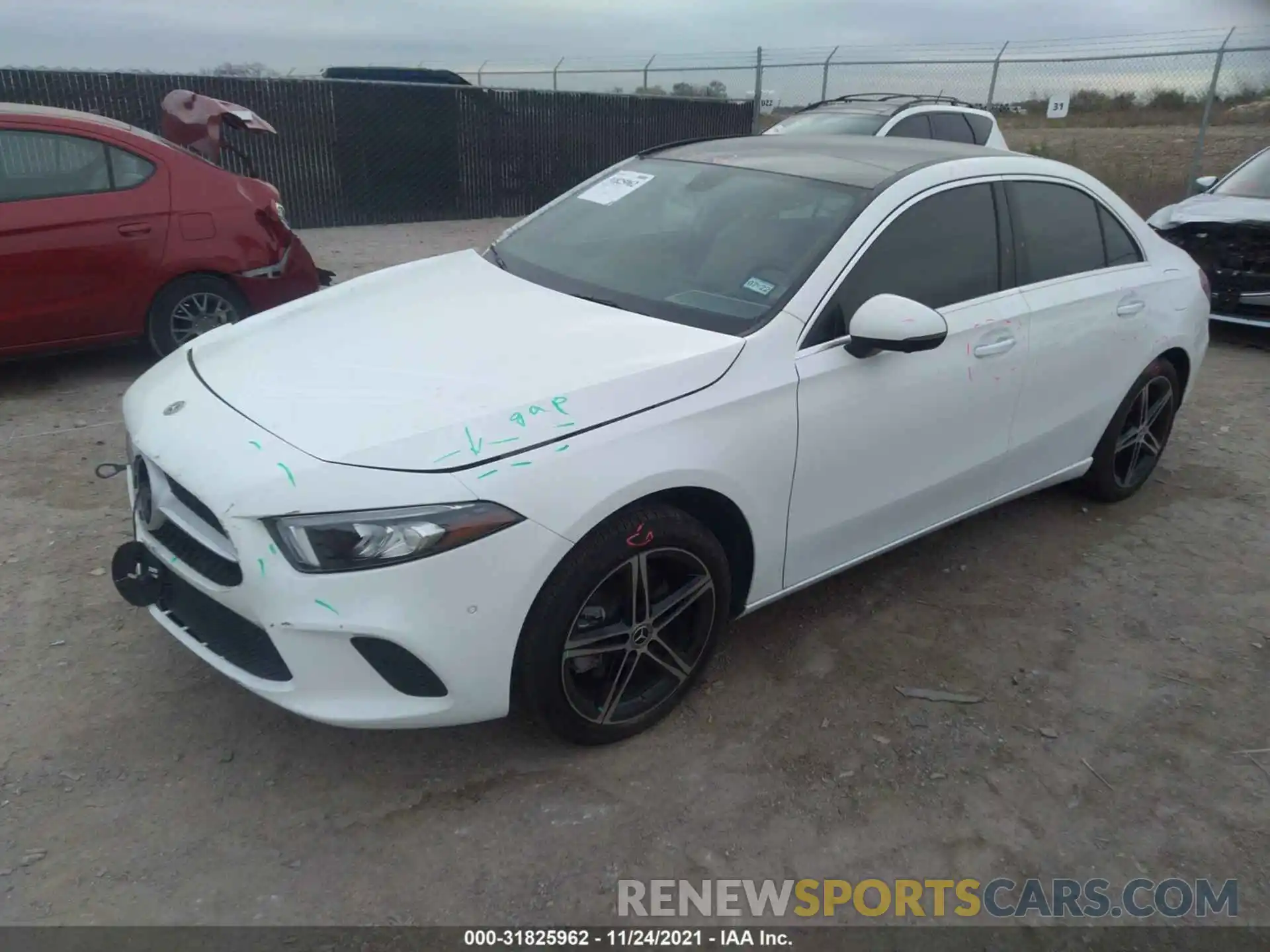 2 Photograph of a damaged car W1K3G4EB9LJ229677 MERCEDES-BENZ A-CLASS 2020