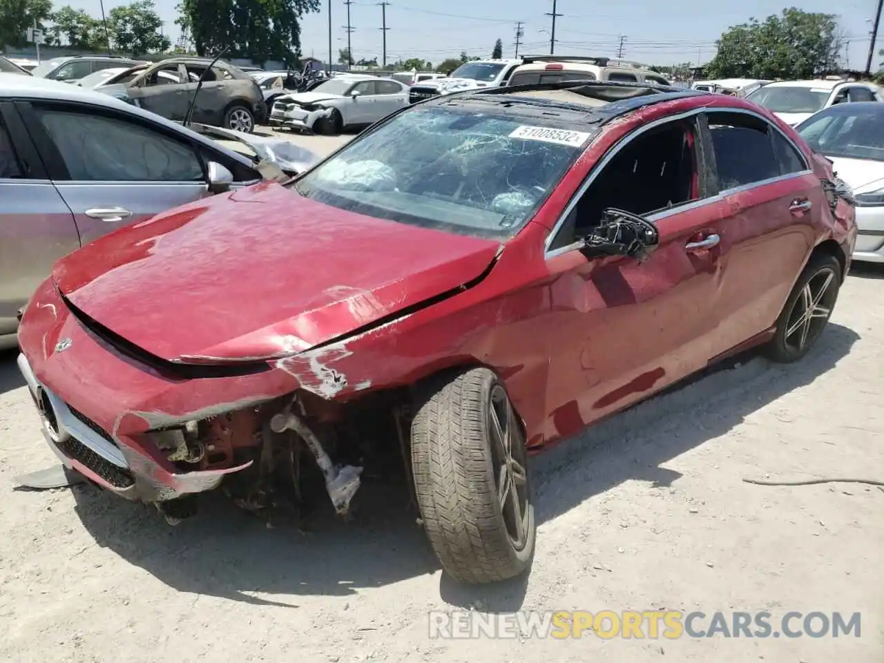 2 Photograph of a damaged car W1K3G4EBXLJ210880 MERCEDES-BENZ A-CLASS 2020