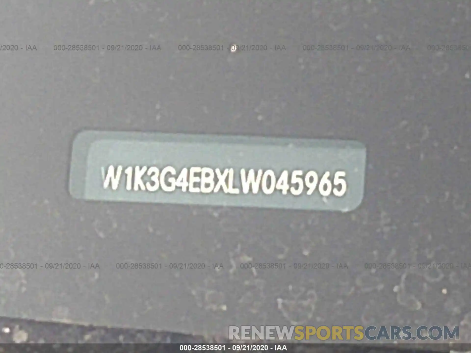 9 Фотография поврежденного автомобиля W1K3G4EBXLW045965 MERCEDES-BENZ A-CLASS 2020