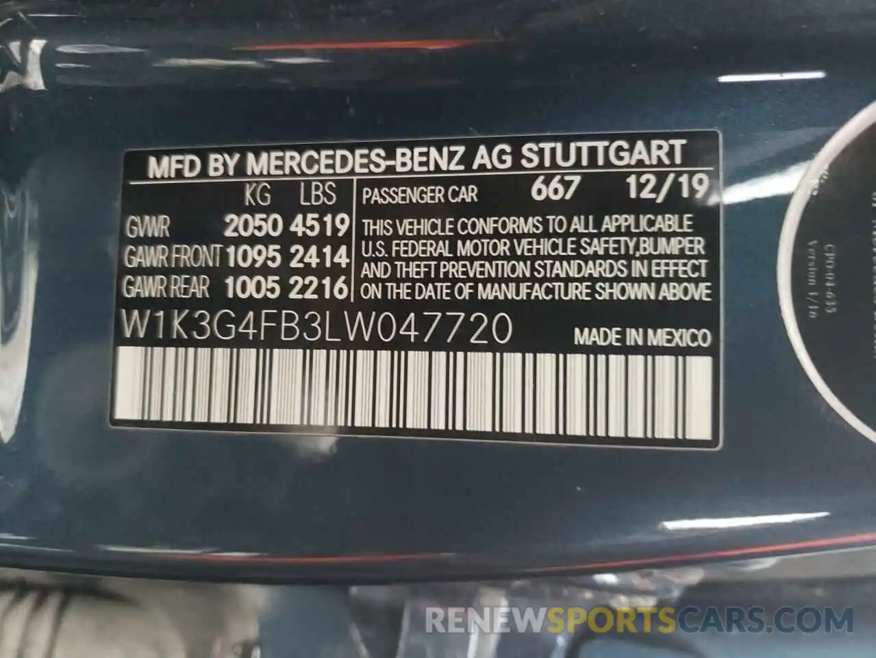 13 Фотография поврежденного автомобиля W1K3G4FB3LW047720 MERCEDES-BENZ A-CLASS 2020