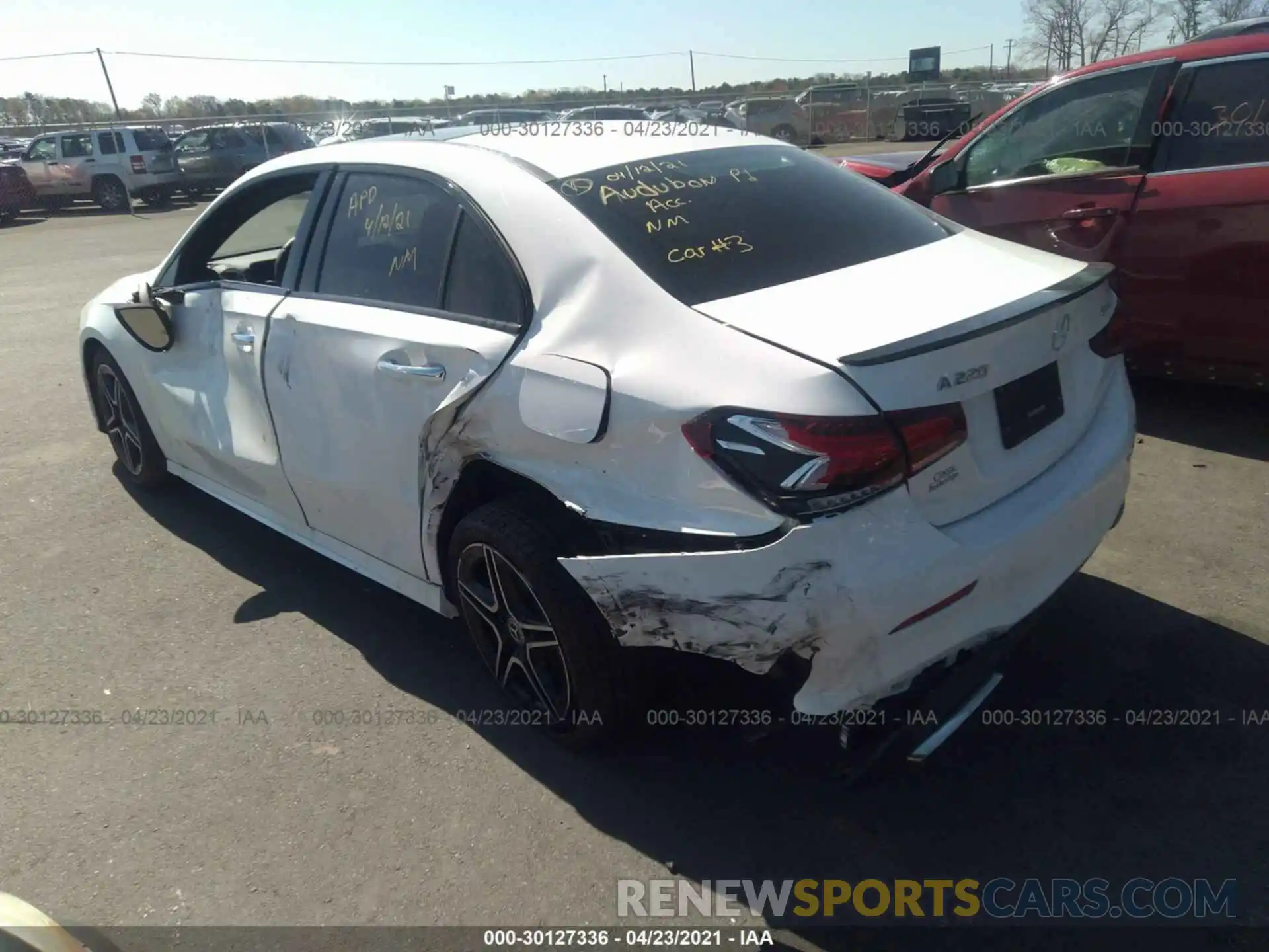 3 Photograph of a damaged car W1K3G4FB4LJ205401 MERCEDES-BENZ A-CLASS 2020