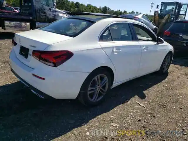 4 Photograph of a damaged car W1K3G4FB4LJ237846 MERCEDES-BENZ A-CLASS 2020