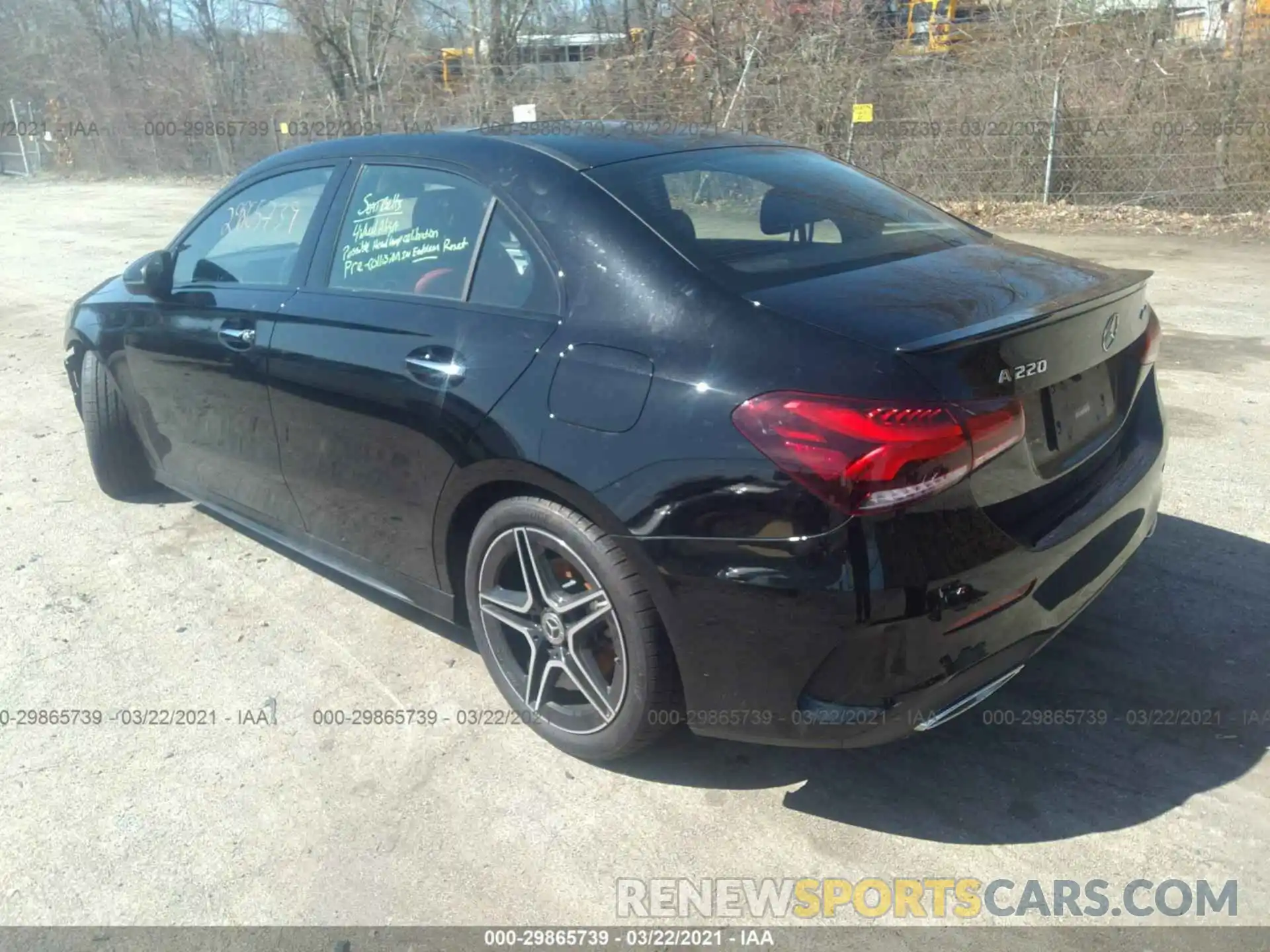 3 Photograph of a damaged car W1K3G4FB8LJ236795 MERCEDES-BENZ A-CLASS 2020