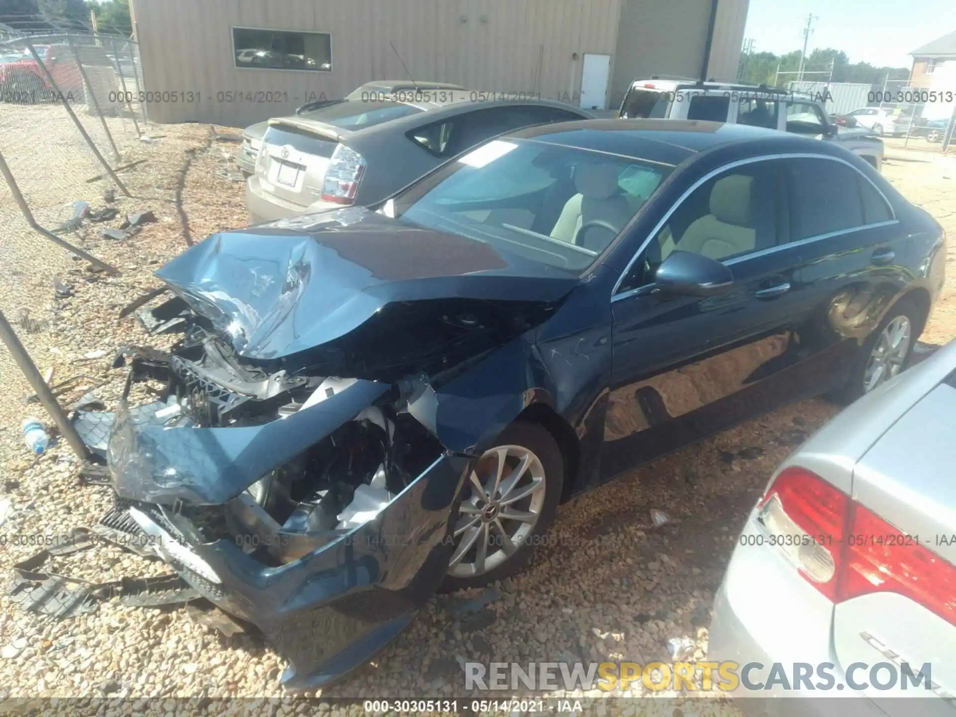 2 Photograph of a damaged car W1K3G4EB0MJ273360 MERCEDES-BENZ A-CLASS 2021