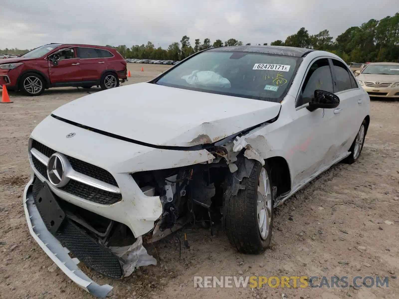 2 Photograph of a damaged car W1K3G4EB0MJ283645 MERCEDES-BENZ A-CLASS 2021