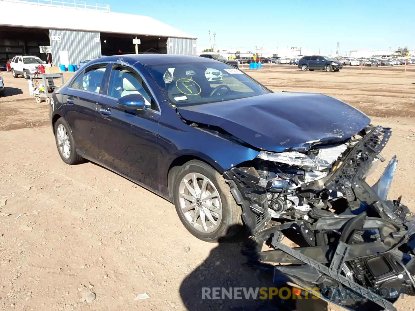 1 Photograph of a damaged car W1K3G4EB0MJ288490 MERCEDES-BENZ A-CLASS 2021