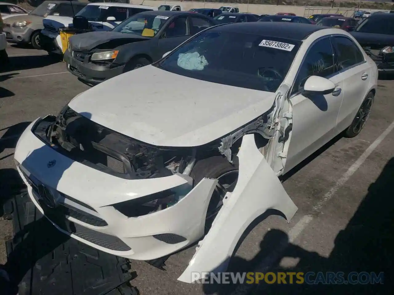 2 Photograph of a damaged car W1K3G4EB0MJ295813 MERCEDES-BENZ A-CLASS 2021