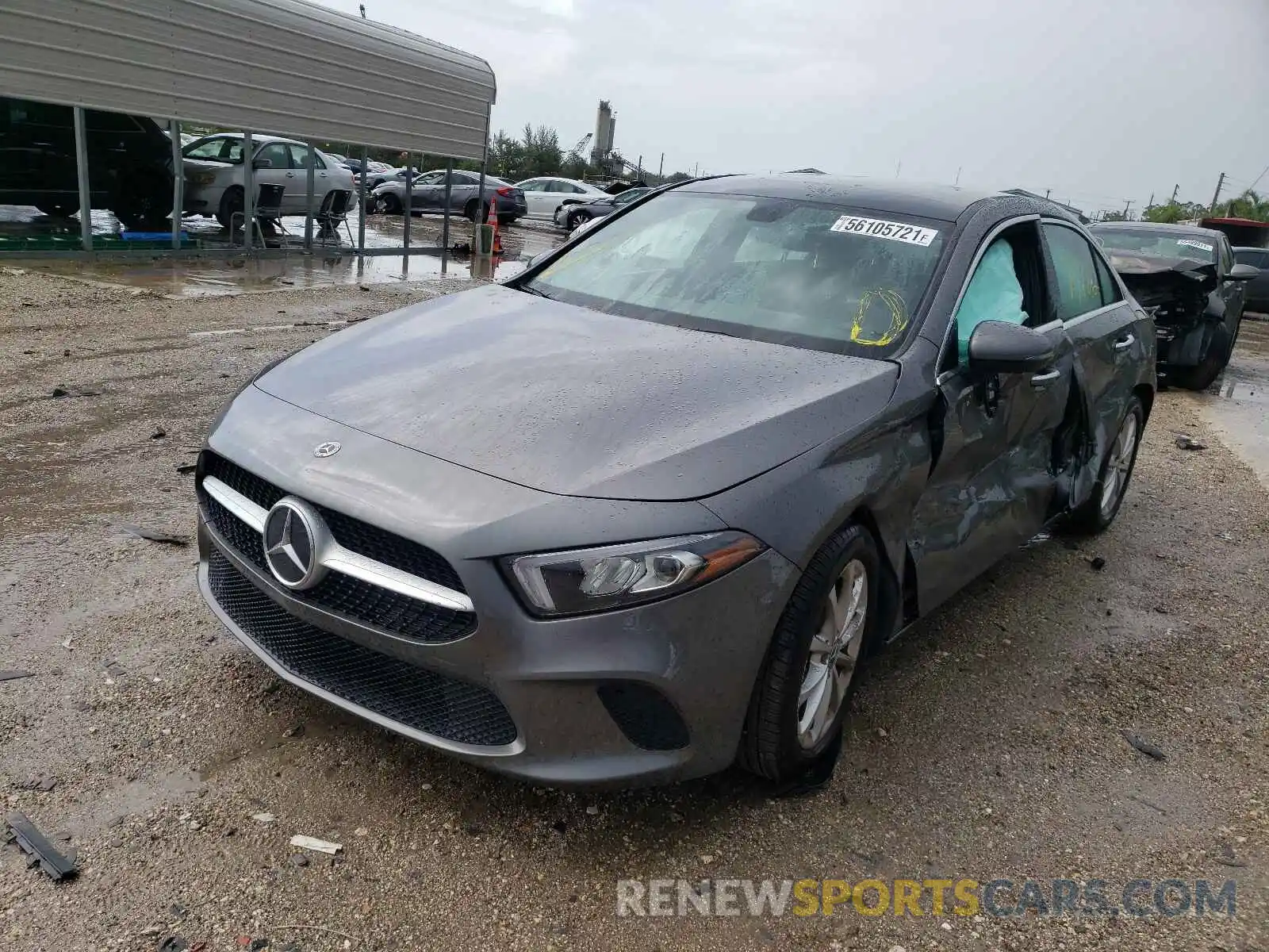 2 Photograph of a damaged car W1K3G4EB2MJ287602 MERCEDES-BENZ A-CLASS 2021