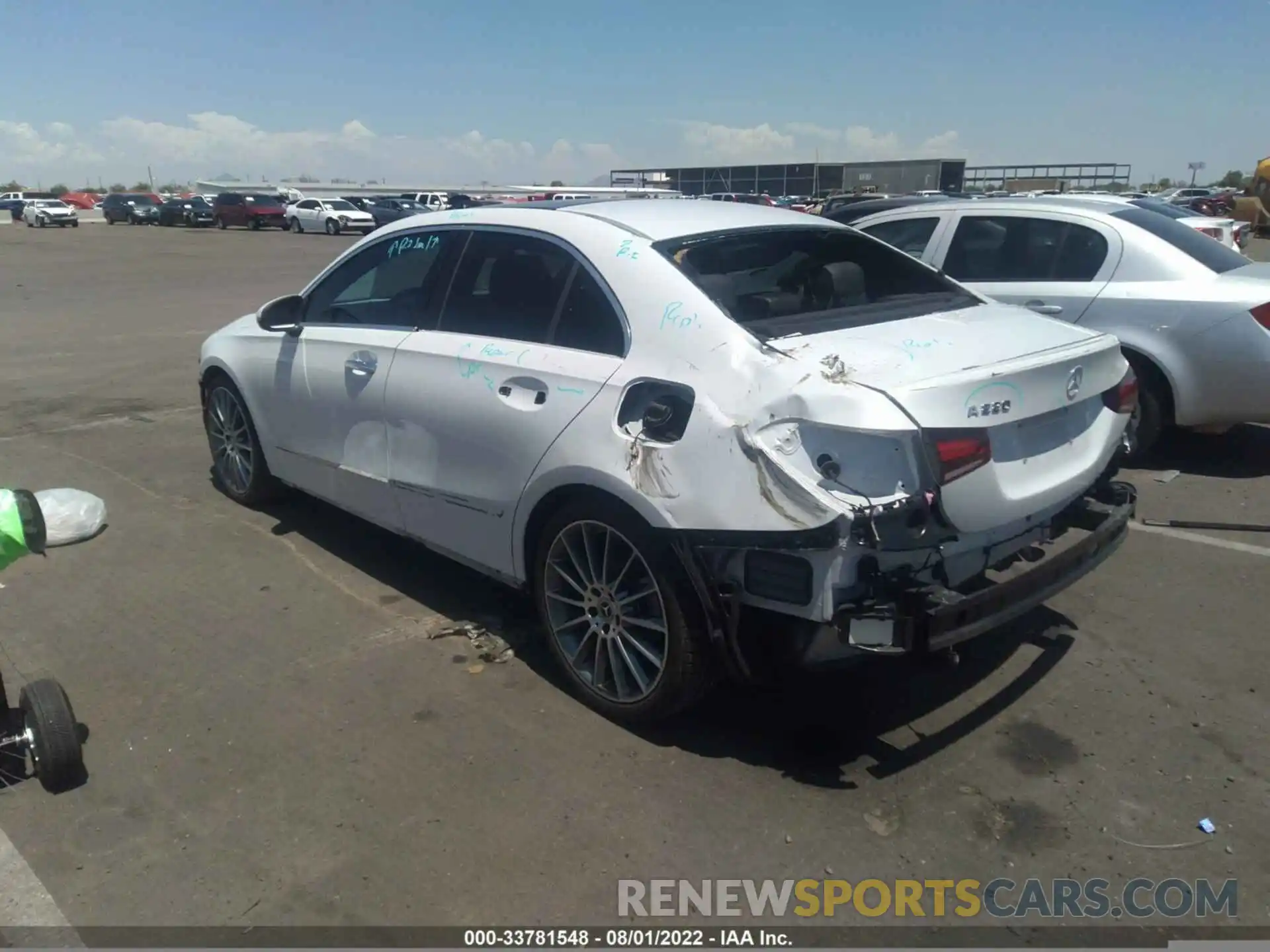 3 Photograph of a damaged car W1K3G4EB3MJ273501 MERCEDES-BENZ A-CLASS 2021